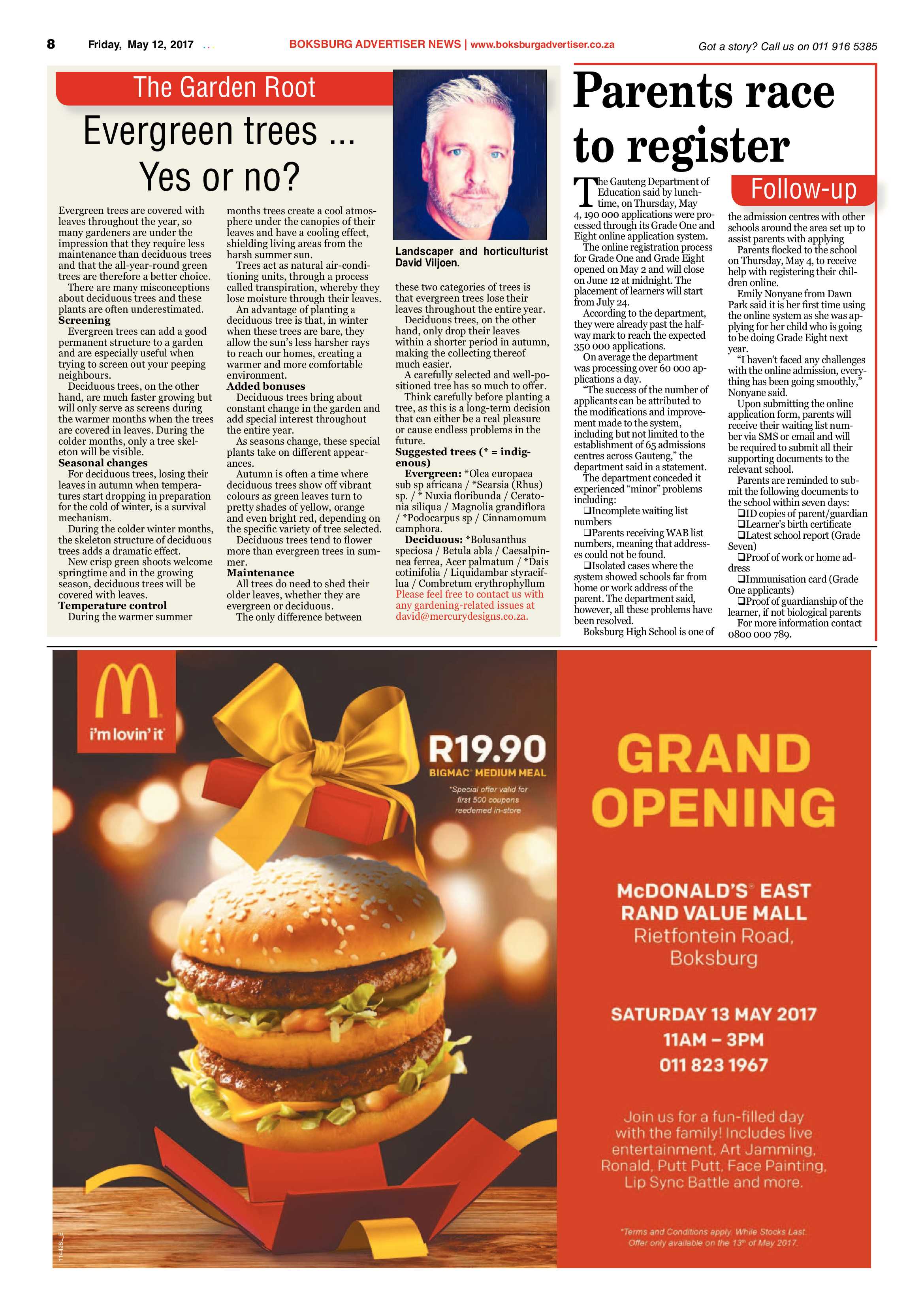 Boksburg Advertiser 09 May 2017 page 8