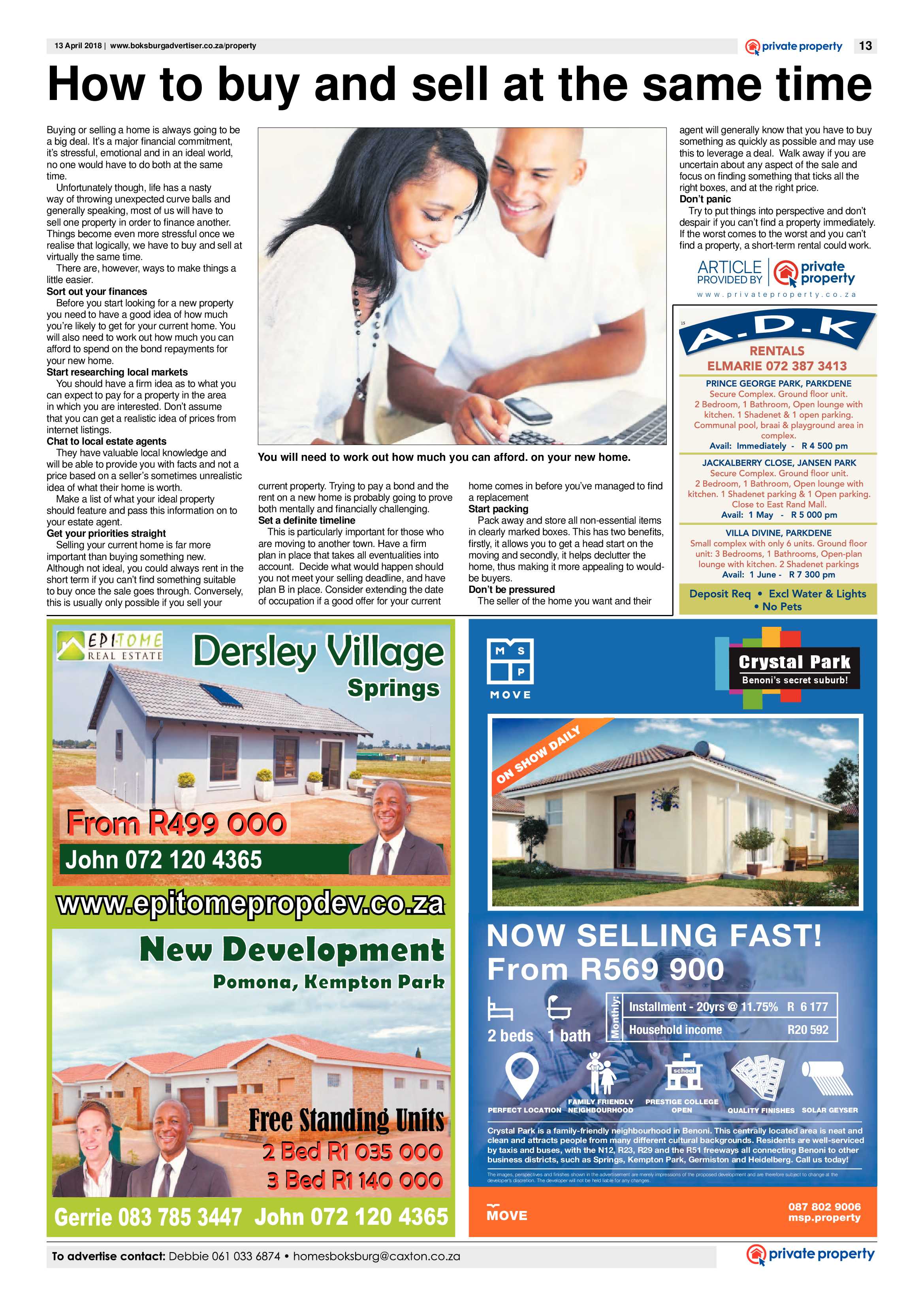 Boksburg Advertiser 10 April 2018 page 13