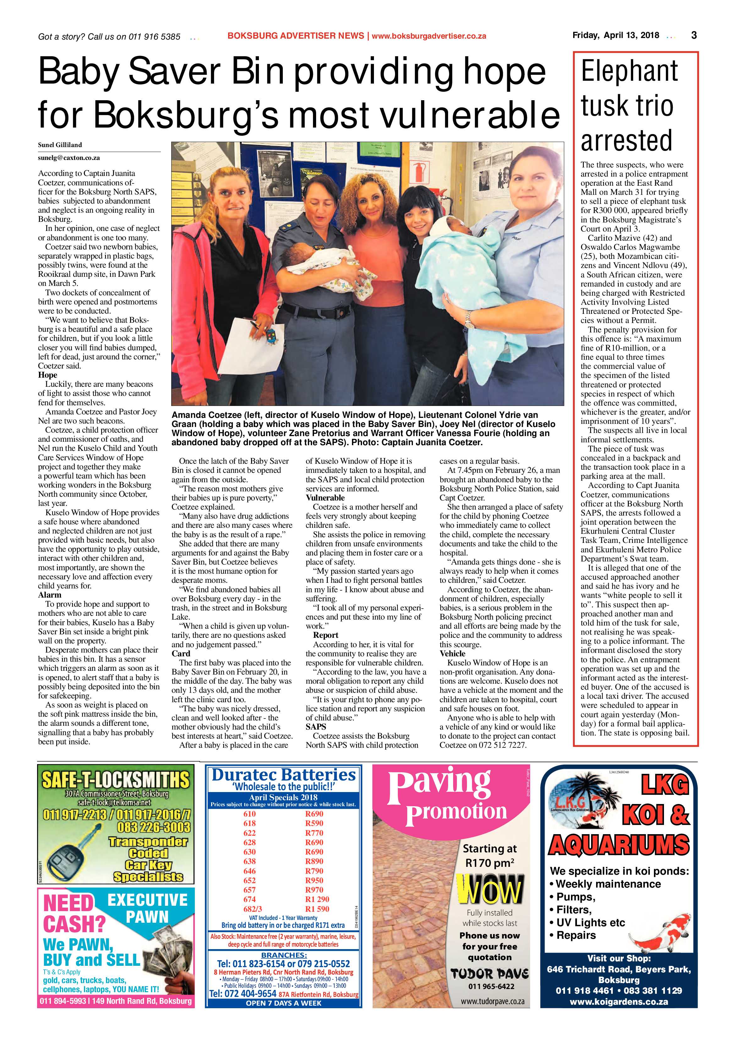 Boksburg Advertiser 10 April 2018 page 3