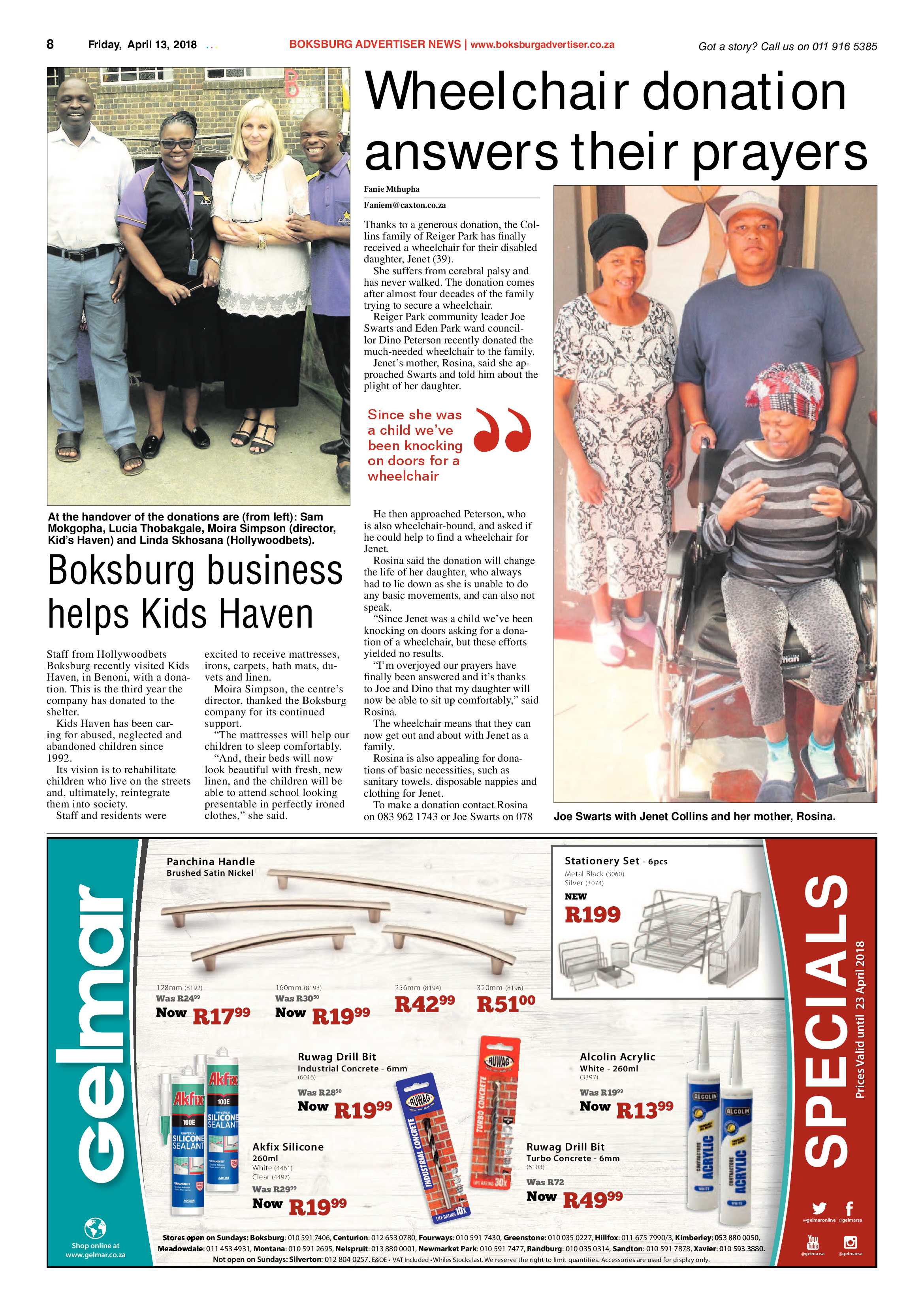 Boksburg Advertiser 10 April 2018 page 8
