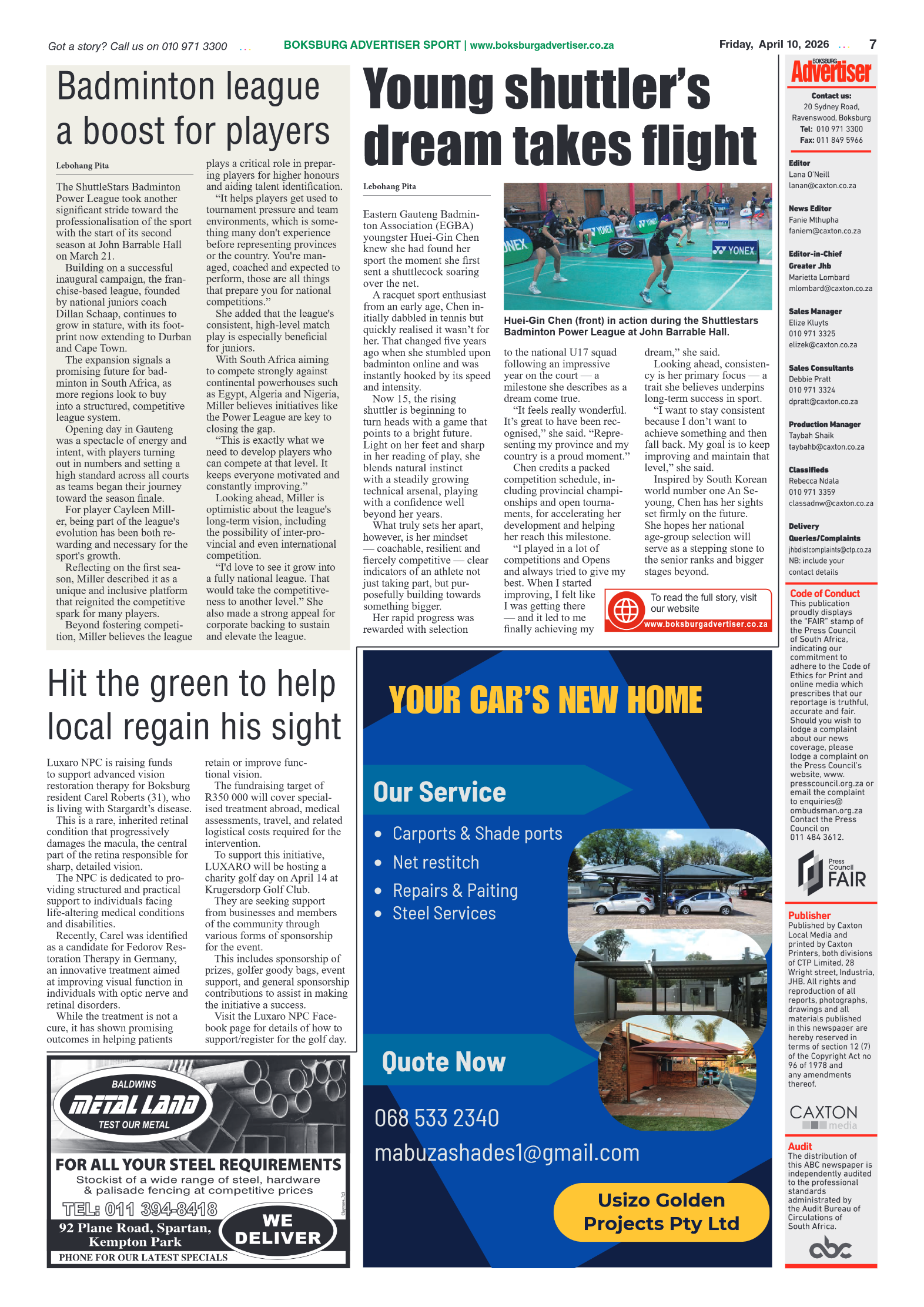 Boksburg Advertiser 10 April 2026 page 9