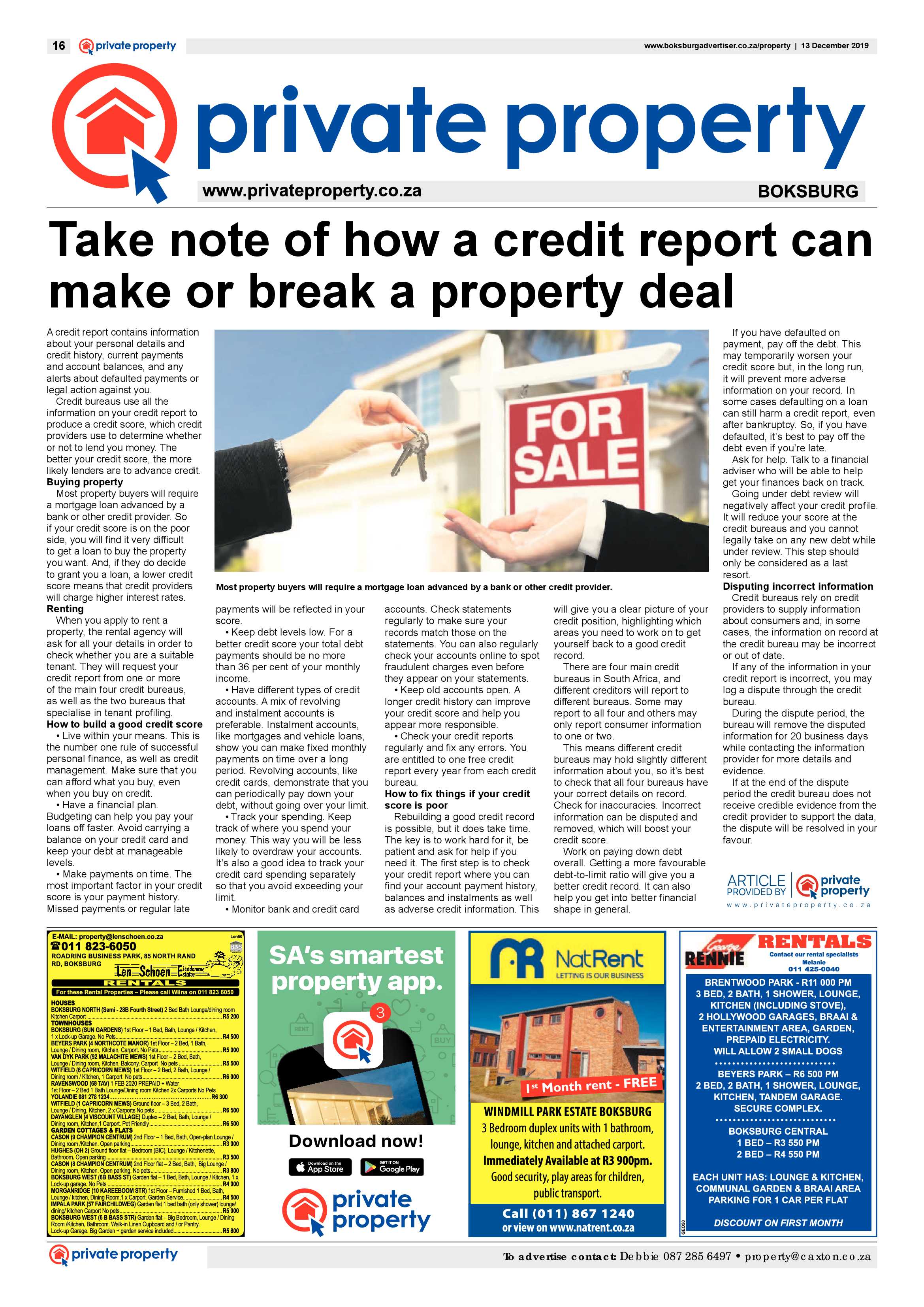 Boksburg Advertiser 10 December 2019 page 16