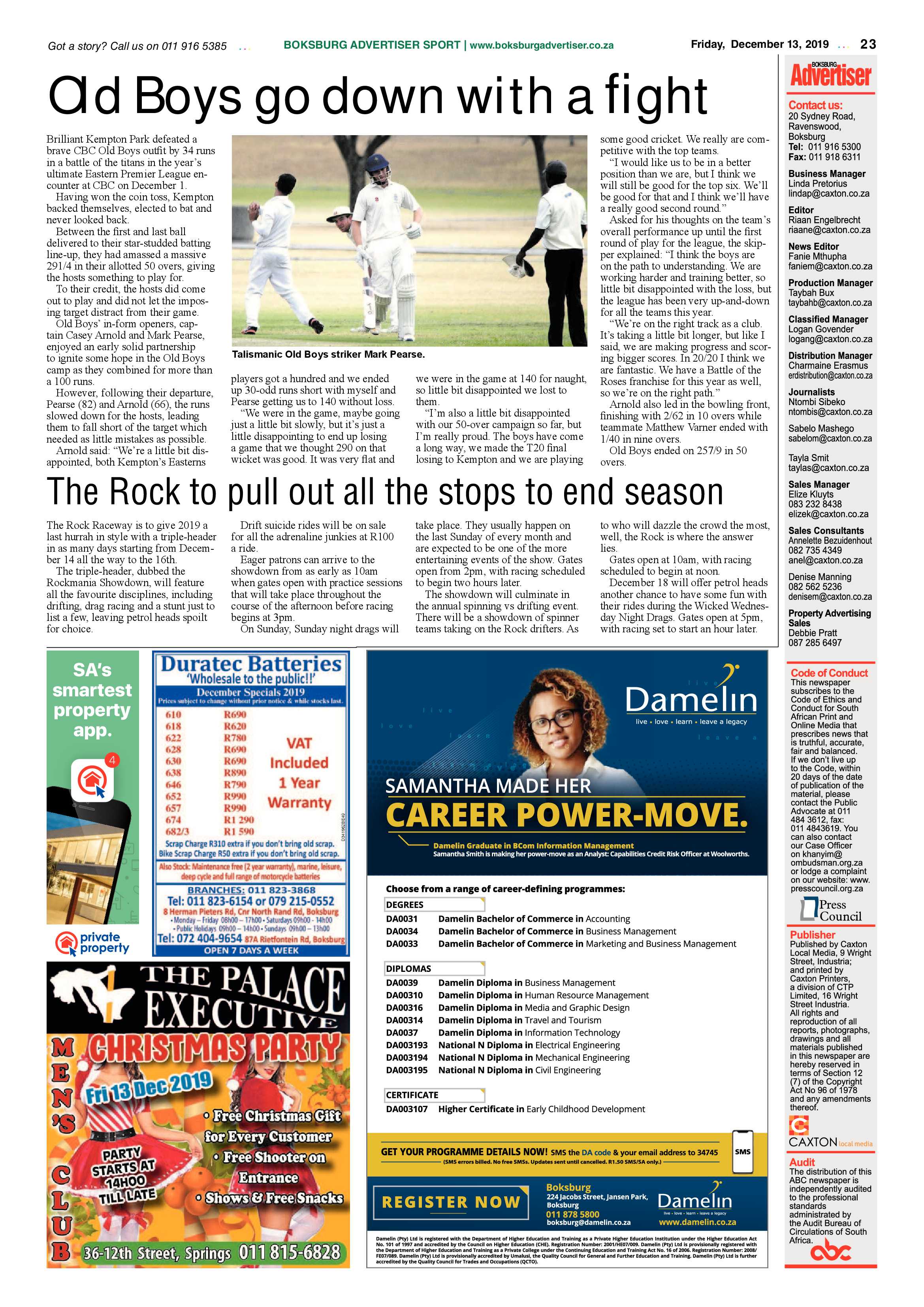 Boksburg Advertiser 10 December 2019 page 23
