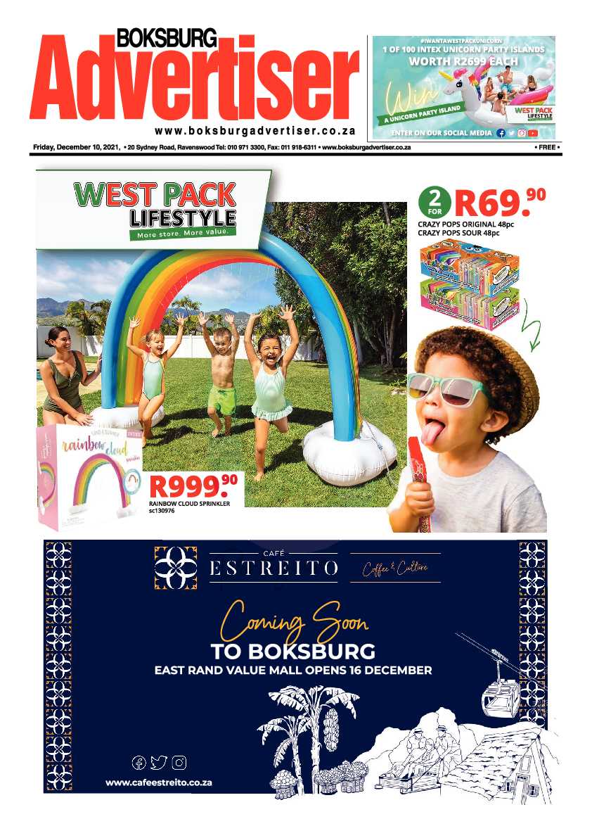 Boksburg Advertiser 10 December 2021 page 1