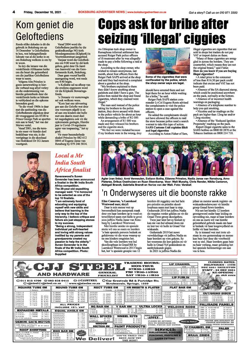 Boksburg Advertiser 10 December 2021 page 6