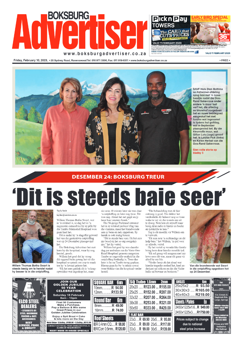 Boksburg Advertiser 10 February 2023 page 1