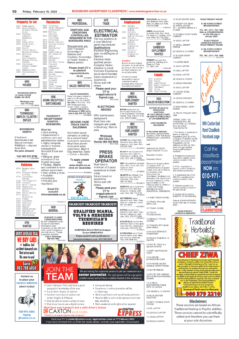 Boksburg Advertiser 10 February 2023 page 10