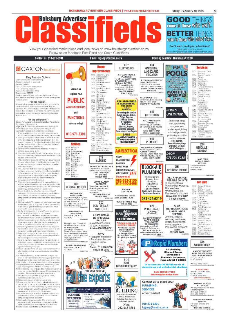 Boksburg Advertiser 10 February 2023 page 9