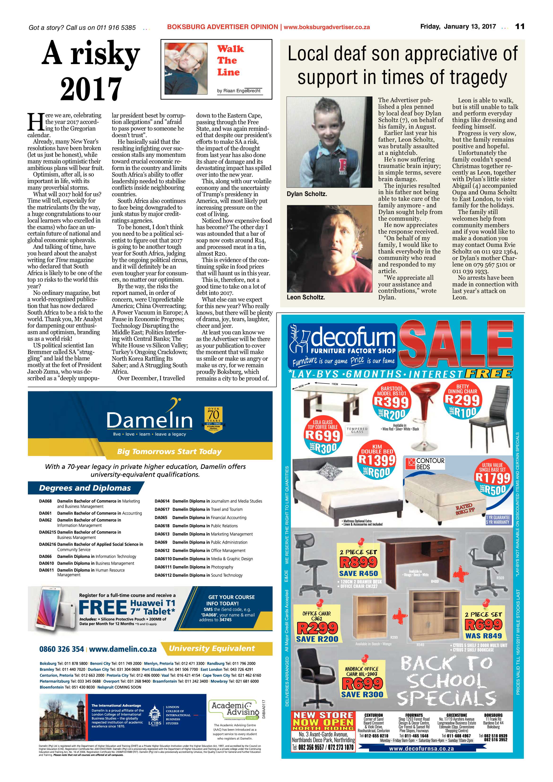 Boksburg Advertiser 10 January 2017 page 11