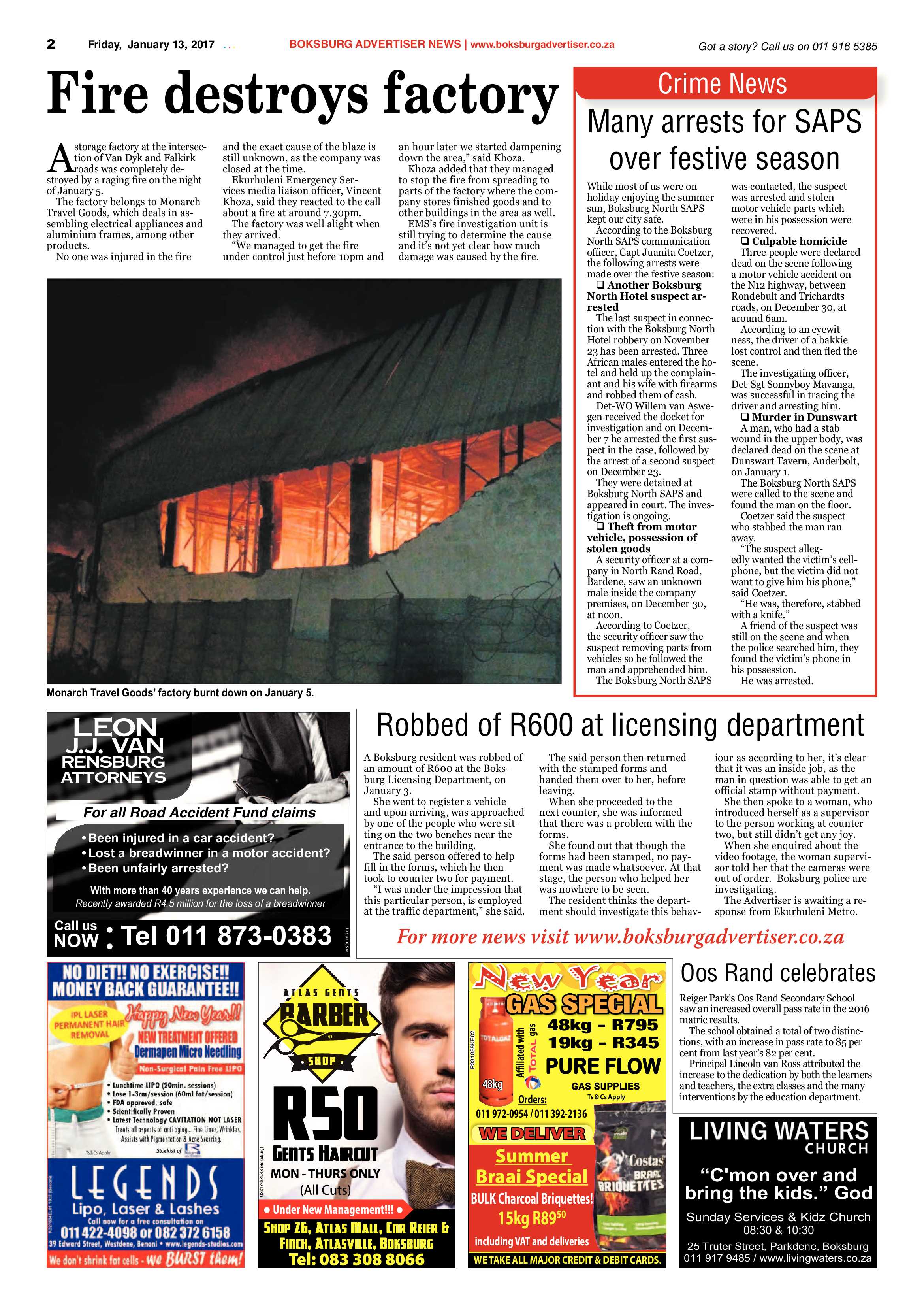 Boksburg Advertiser 10 January 2017 page 2