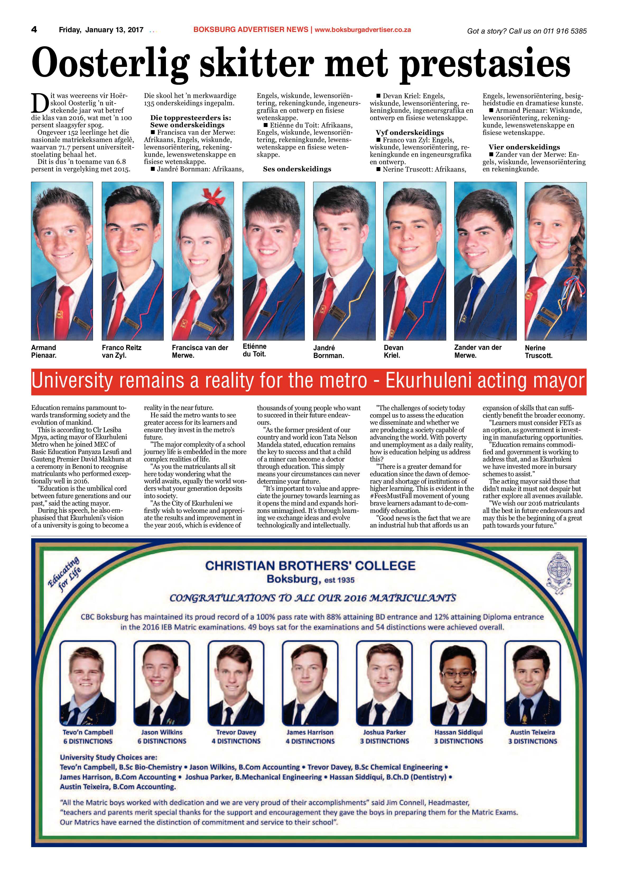 Boksburg Advertiser 10 January 2017 page 4