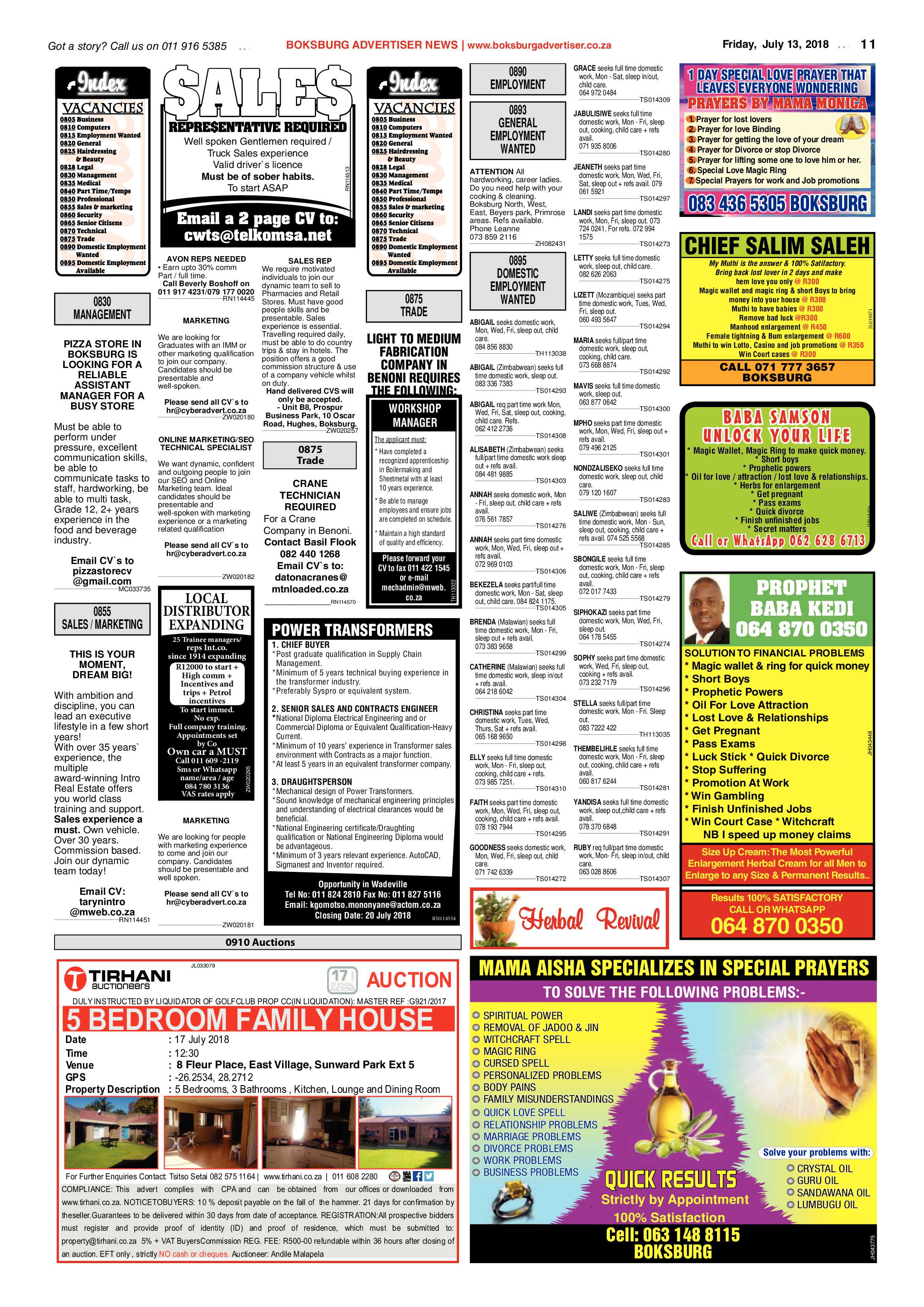 Boksburg Advertiser 10 July 2018 page 11