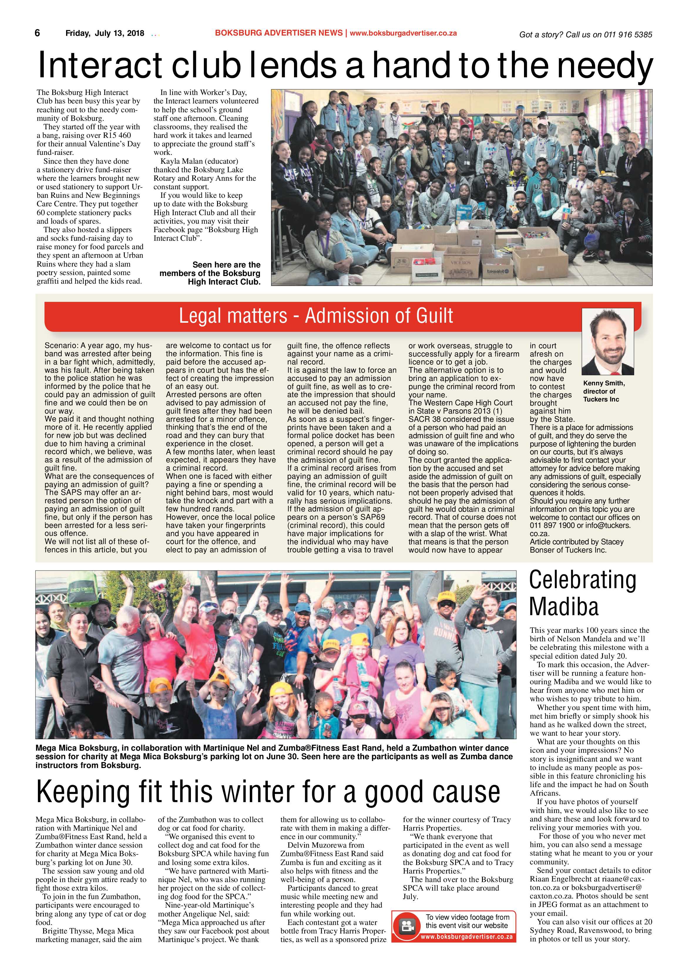 Boksburg Advertiser 10 July 2018 page 6