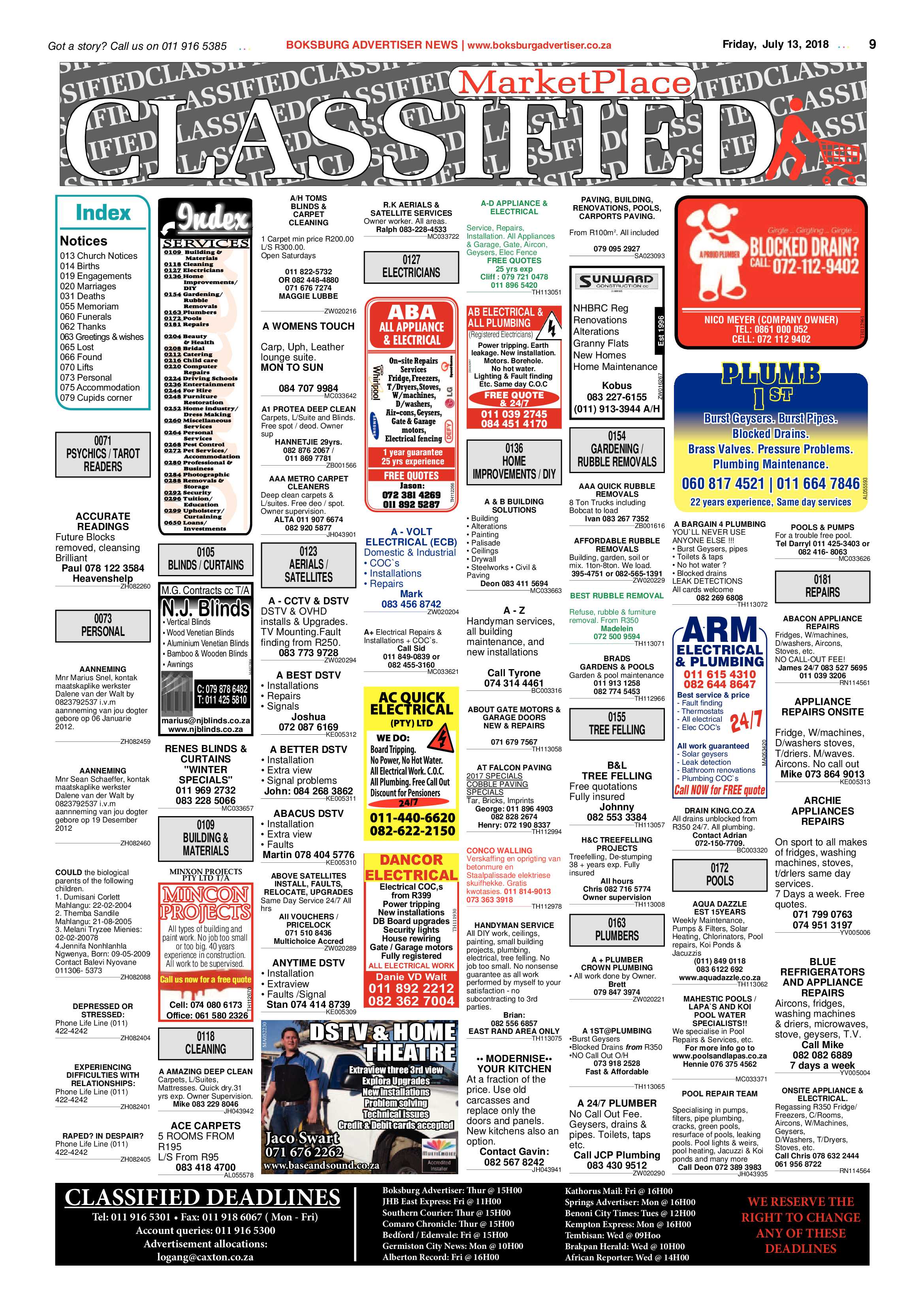 Boksburg Advertiser 10 July 2018 page 9