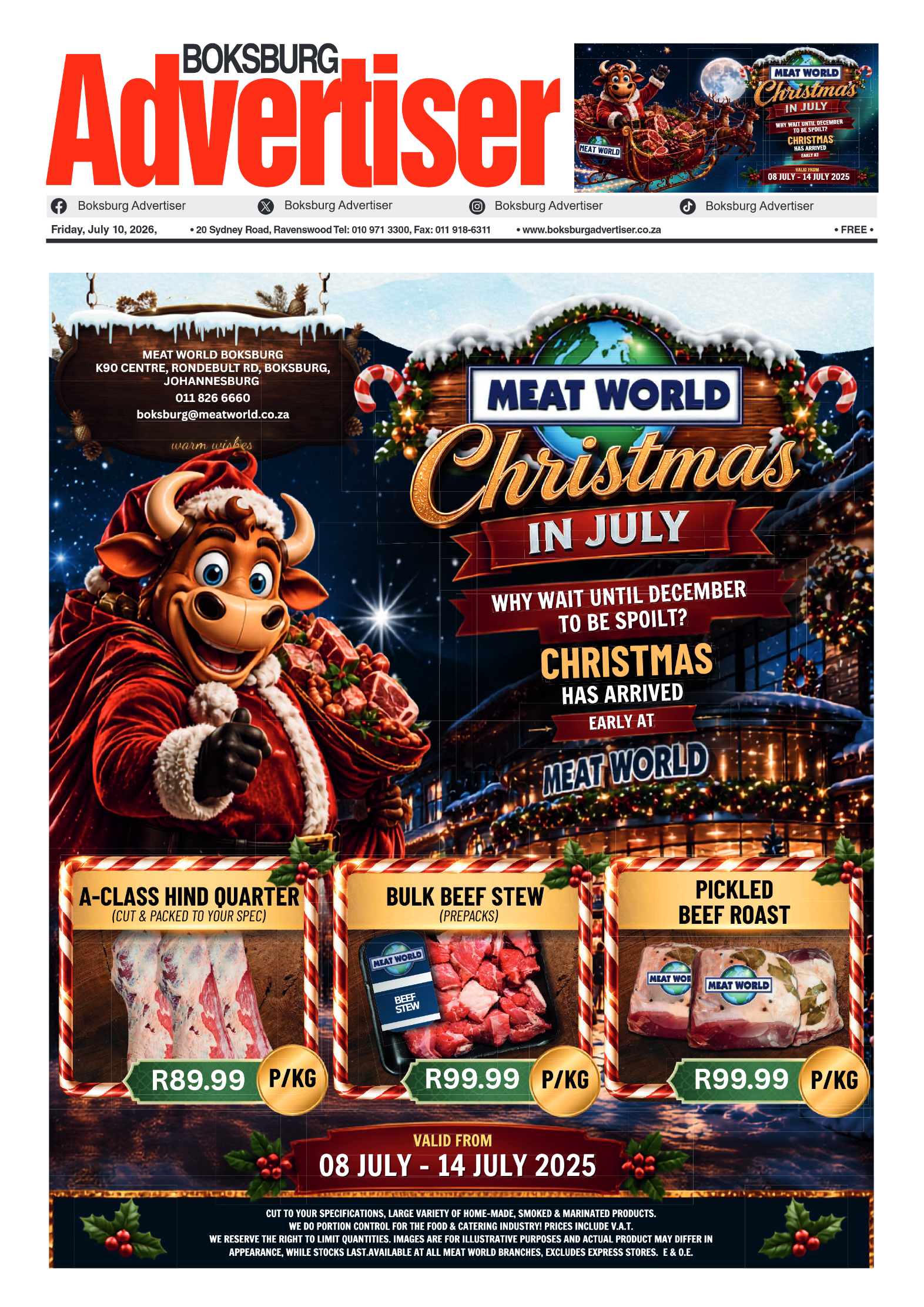 Boksburg Advertiser 10 July 2026 page 1
