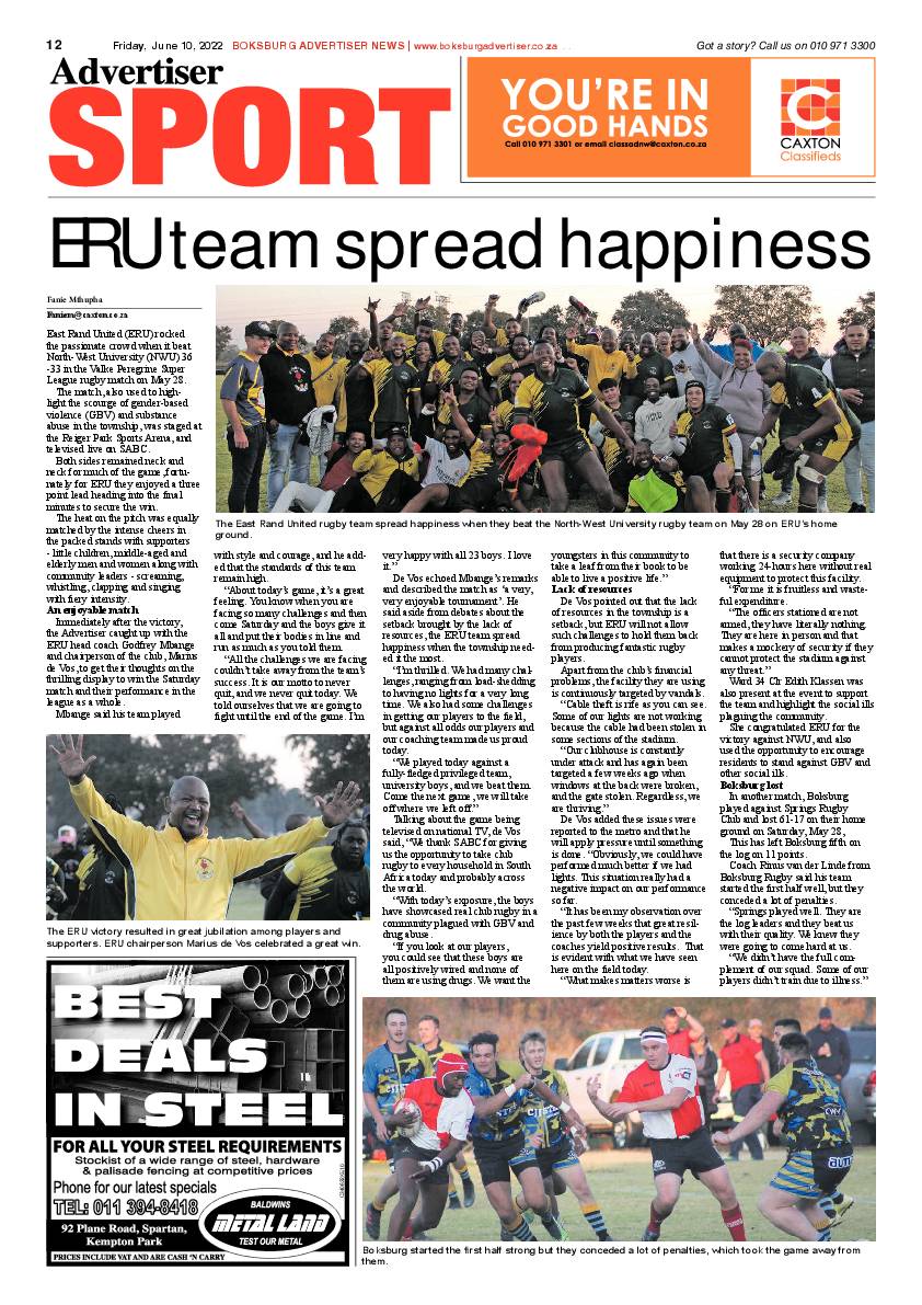 Boksburg Advertiser 10 June 2022 page 12