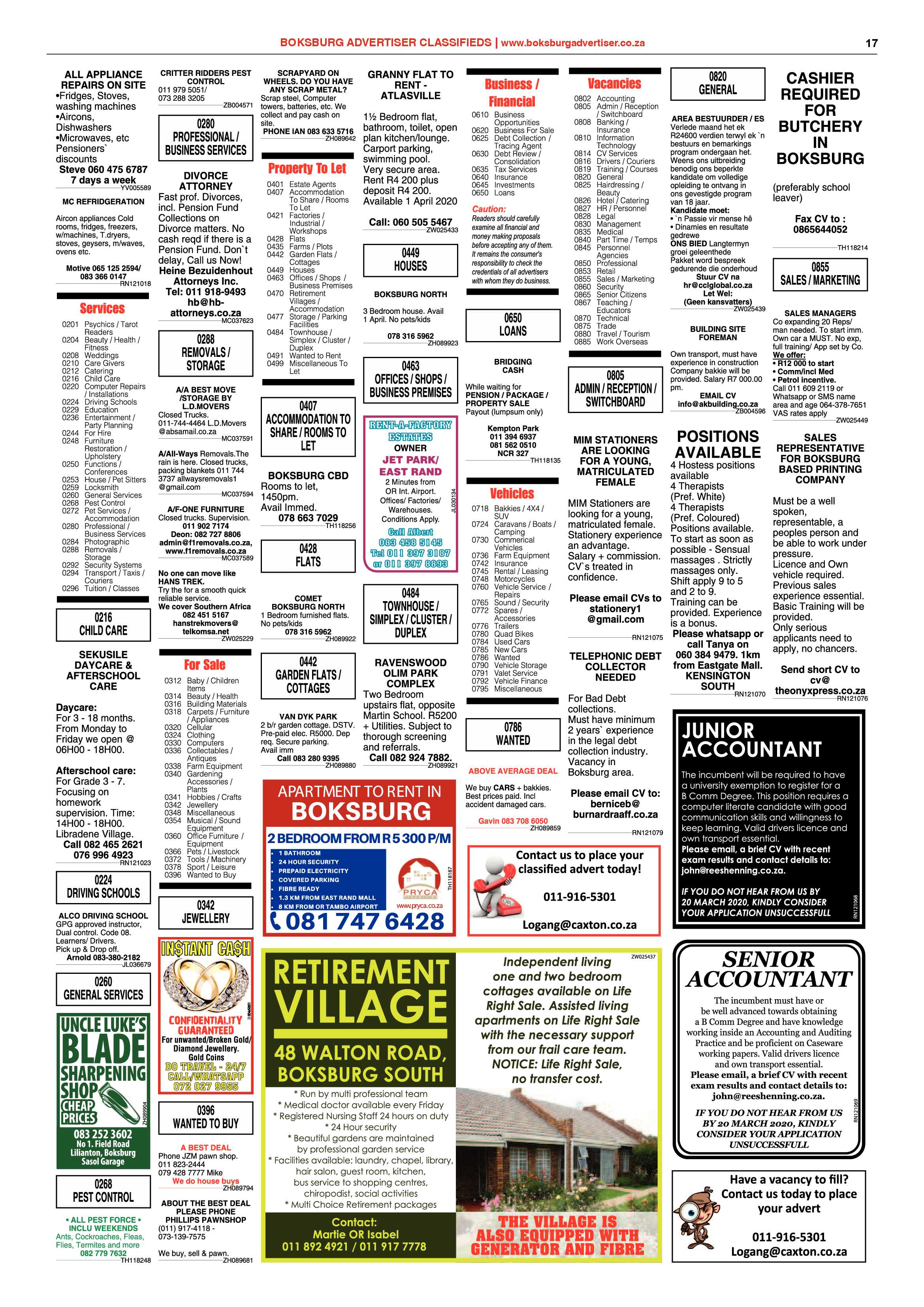Boksburg Advertiser 10 March 2020 page 17