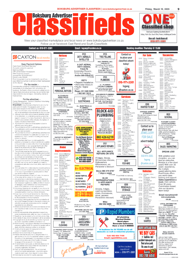 Boksburg Advertiser 10 March 2023 page 9