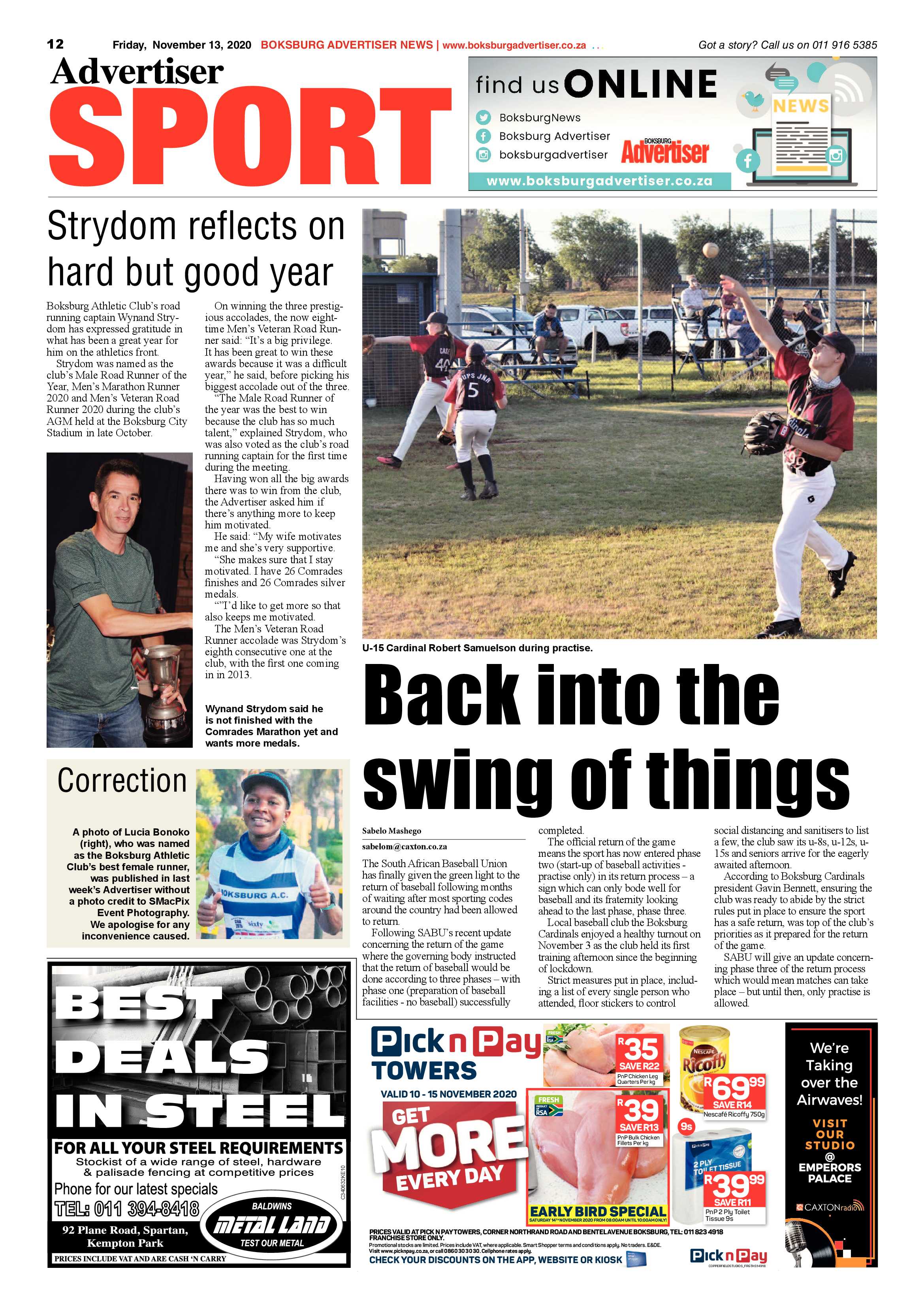 Boksburg Advertiser 10 November  2020 page 12