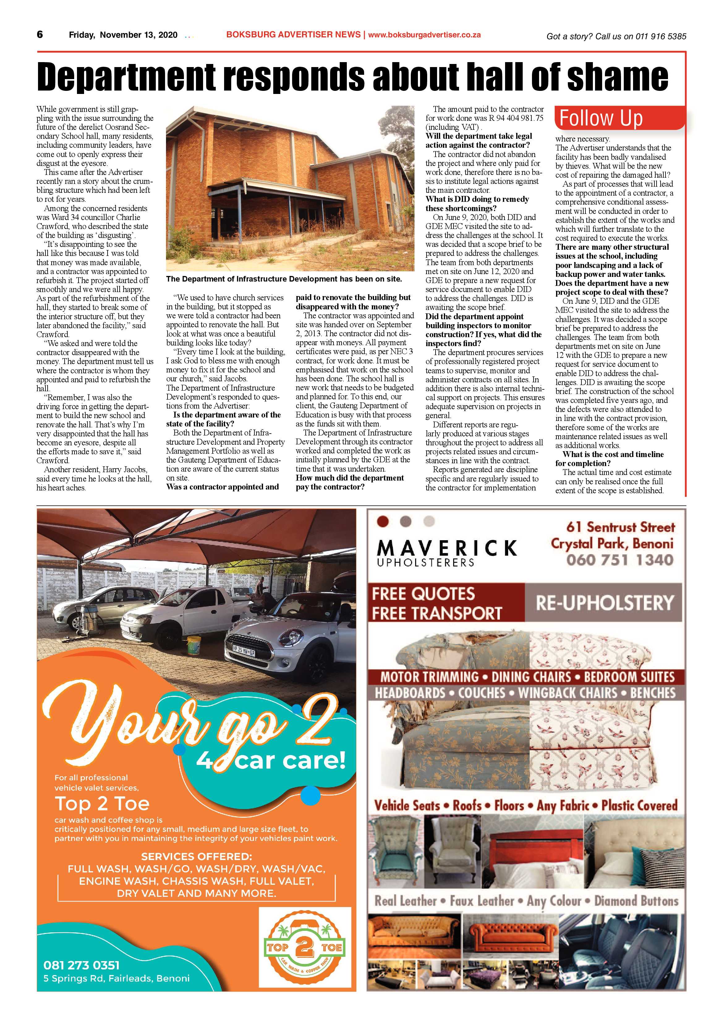 Boksburg Advertiser 10 November  2020 page 6
