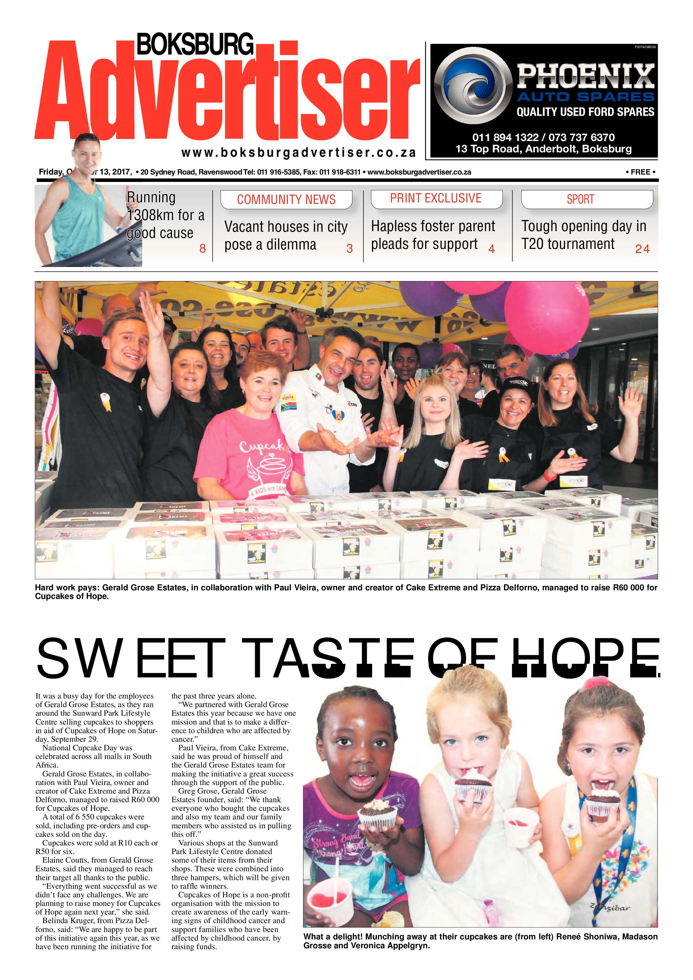 Boksburg Advertiser 10 October 2017 page 1
