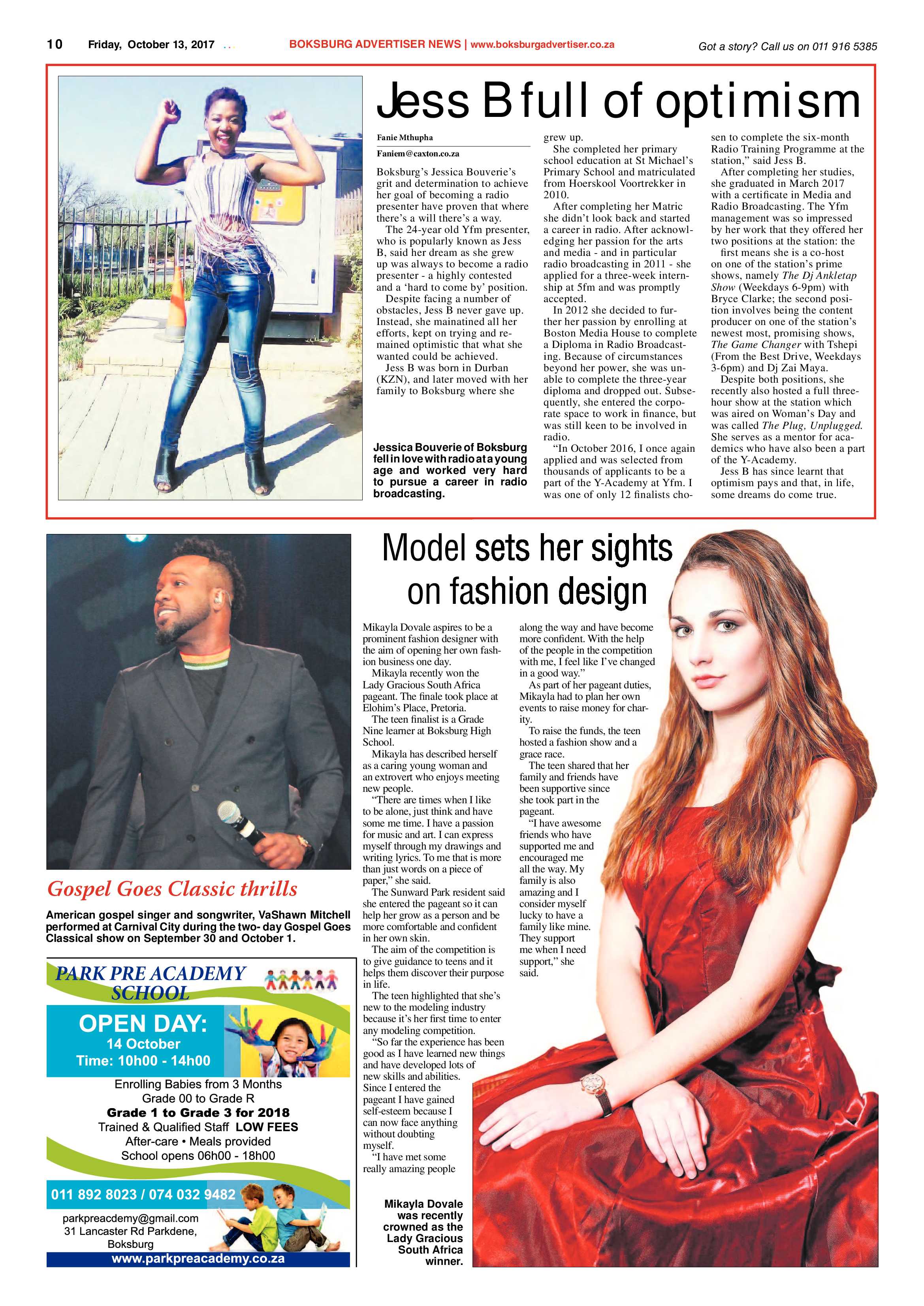 Boksburg Advertiser 10 October 2017 page 10
