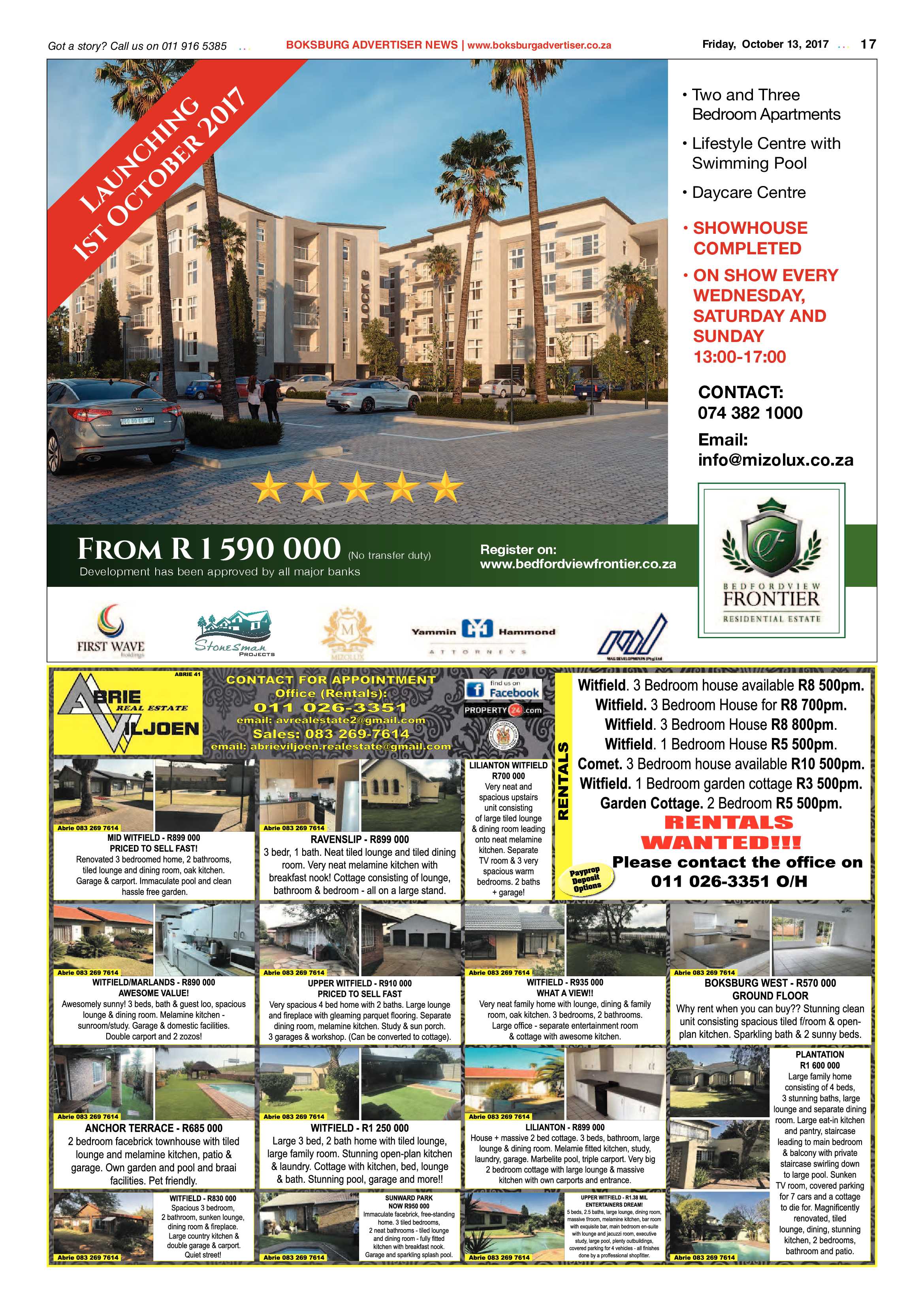 Boksburg Advertiser 10 October 2017 page 17
