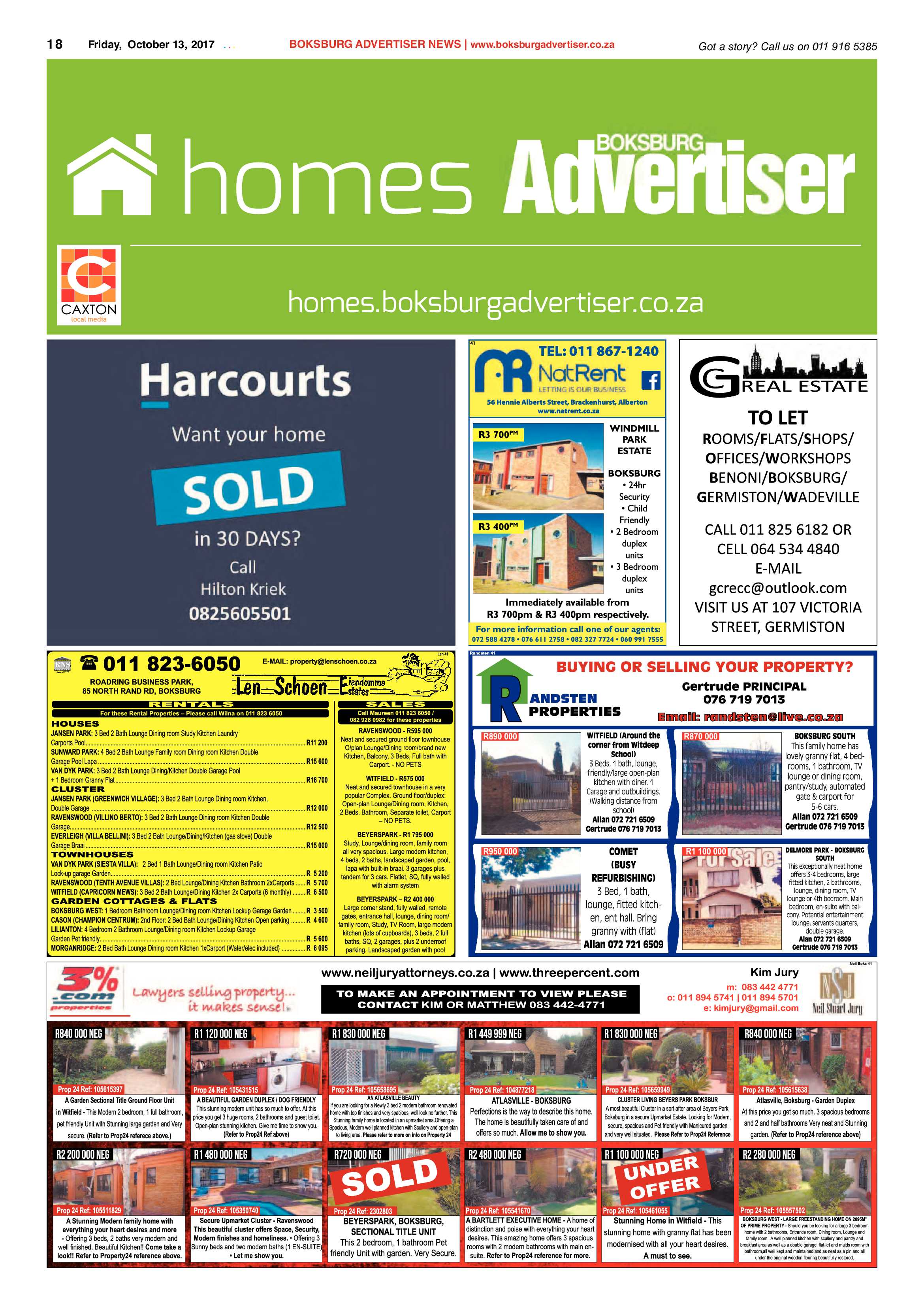 Boksburg Advertiser 10 October 2017 page 18