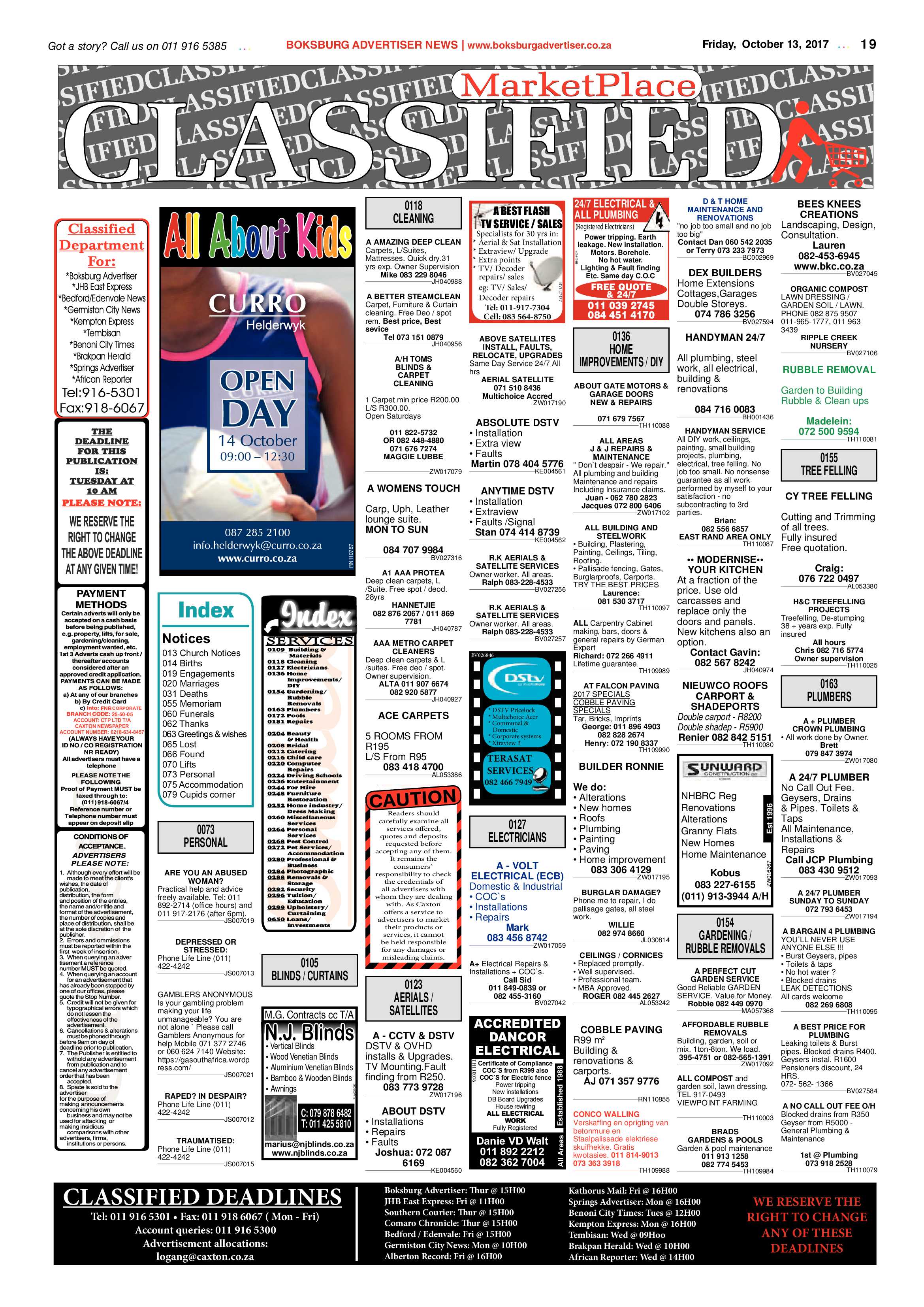 Boksburg Advertiser 10 October 2017 page 19