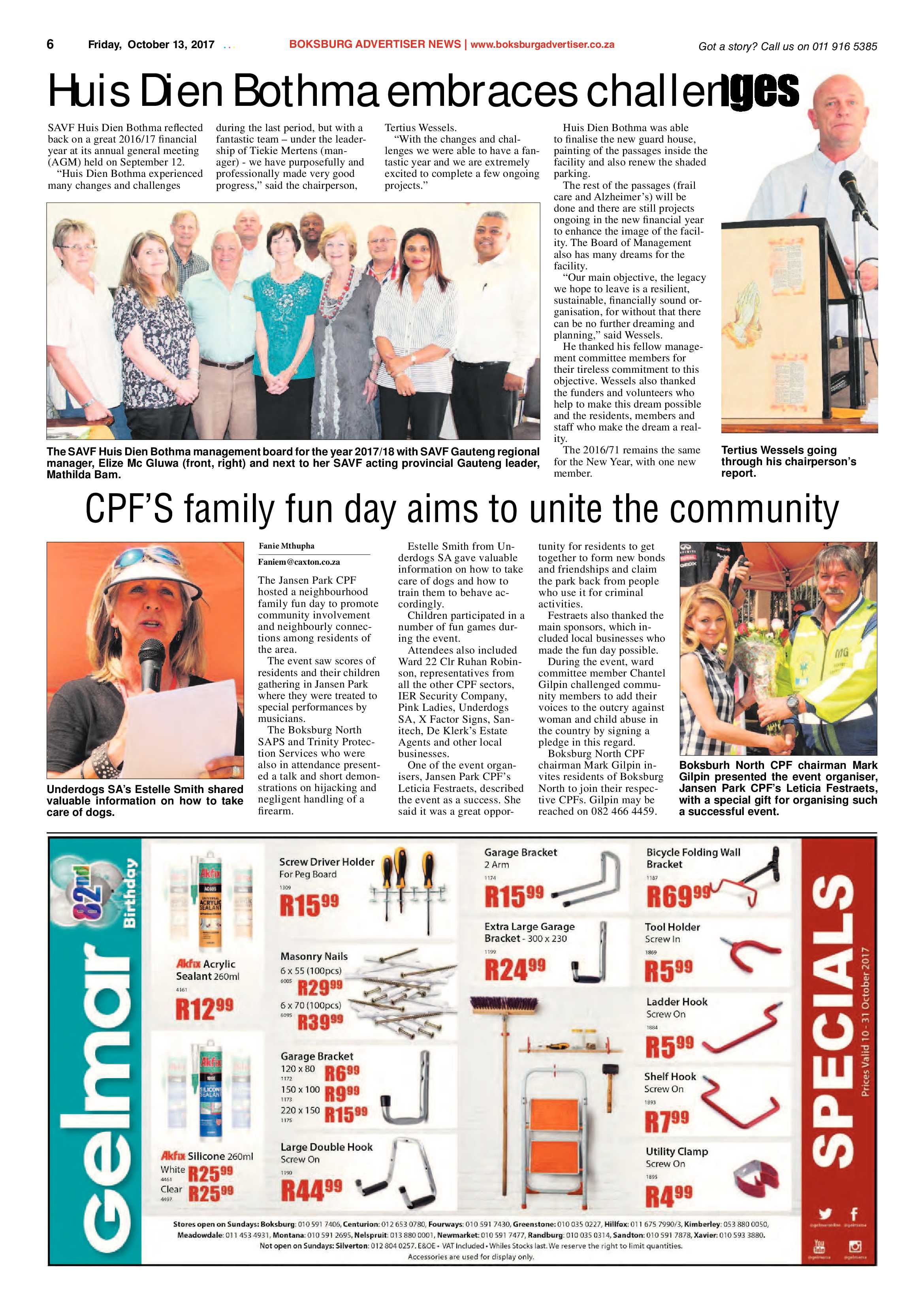 Boksburg Advertiser 10 October 2017 page 6