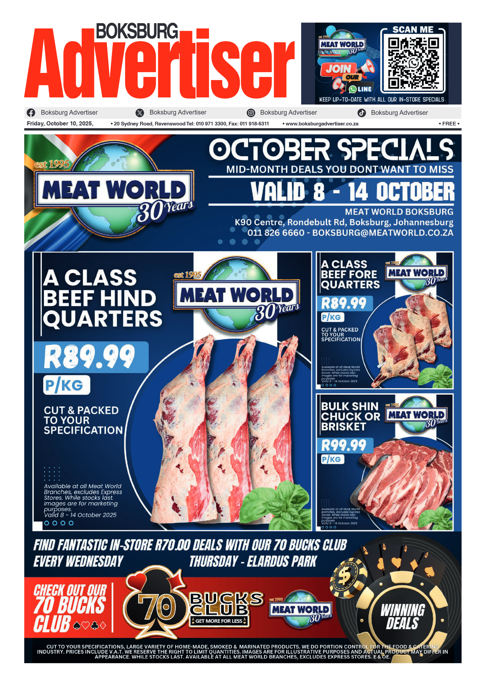Boksburg Advertiser 10 October 2025 page 1