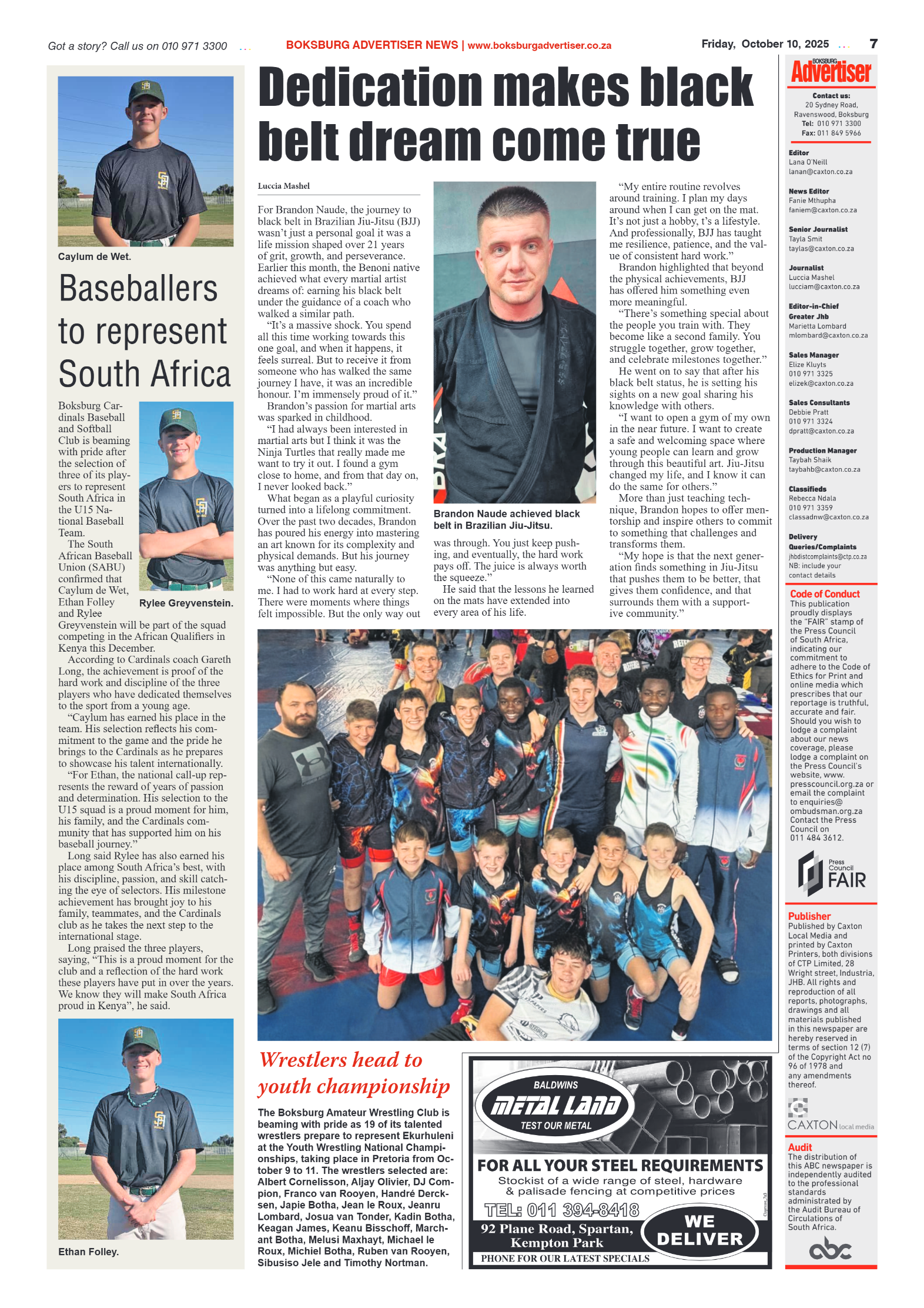 Boksburg Advertiser 10 October 2025 page 9