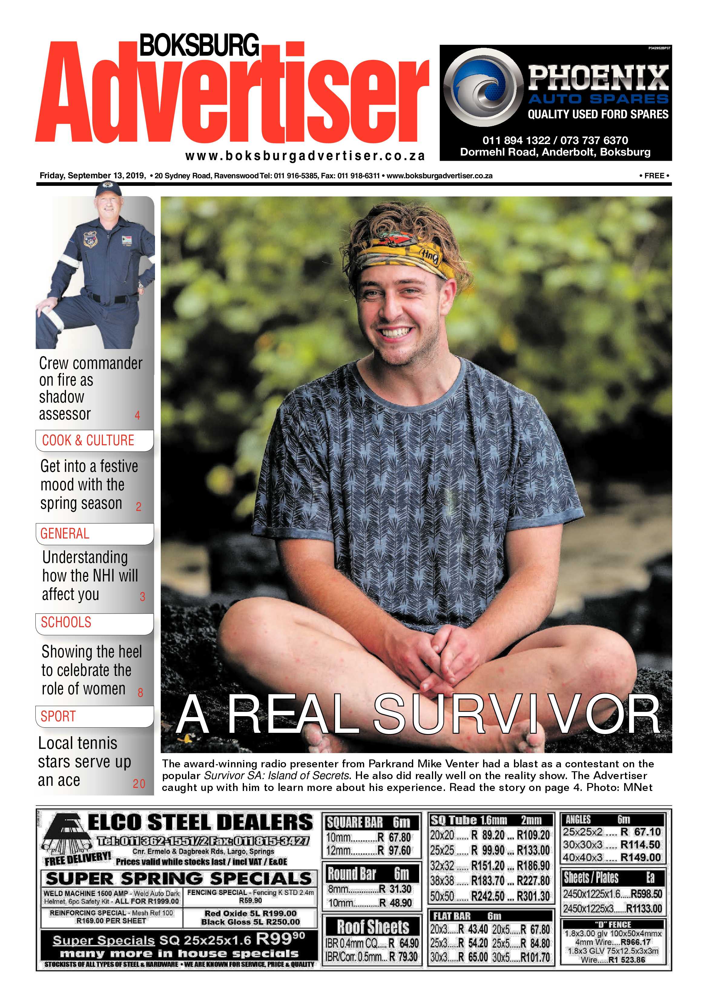 Boksburg Advertiser 10 September 2019 page 1