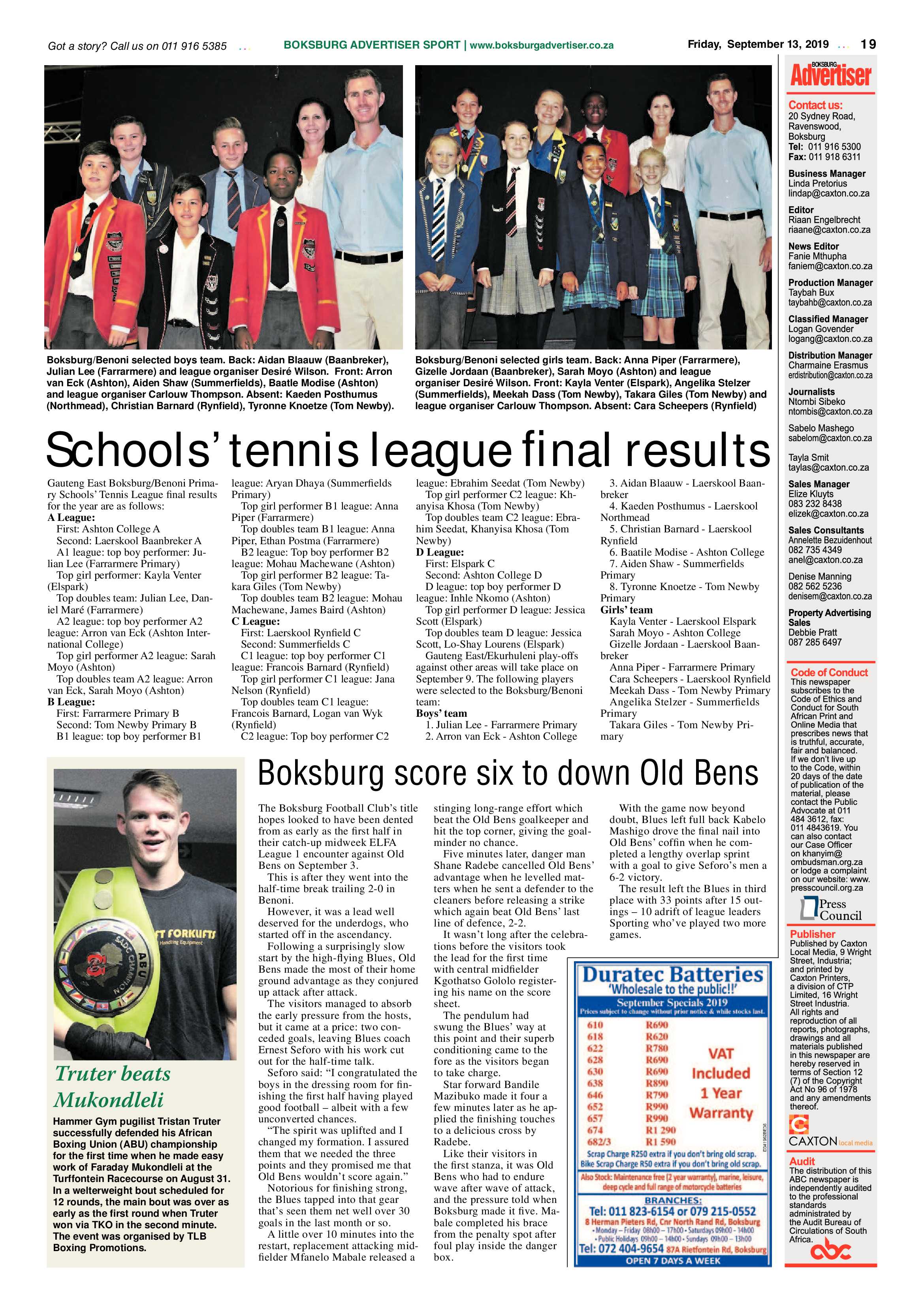 Boksburg Advertiser 10 September 2019 page 19