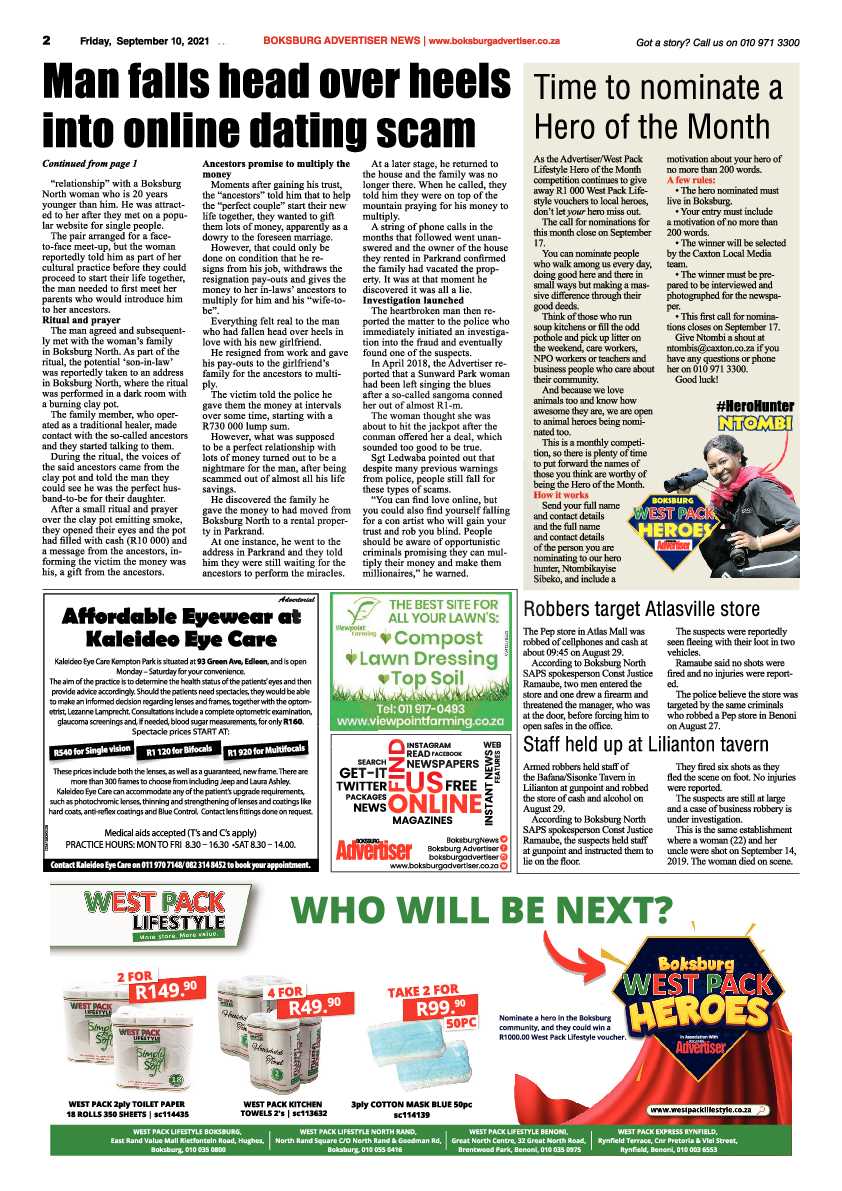Boksburg Advertiser 10 September 2021 page 2
