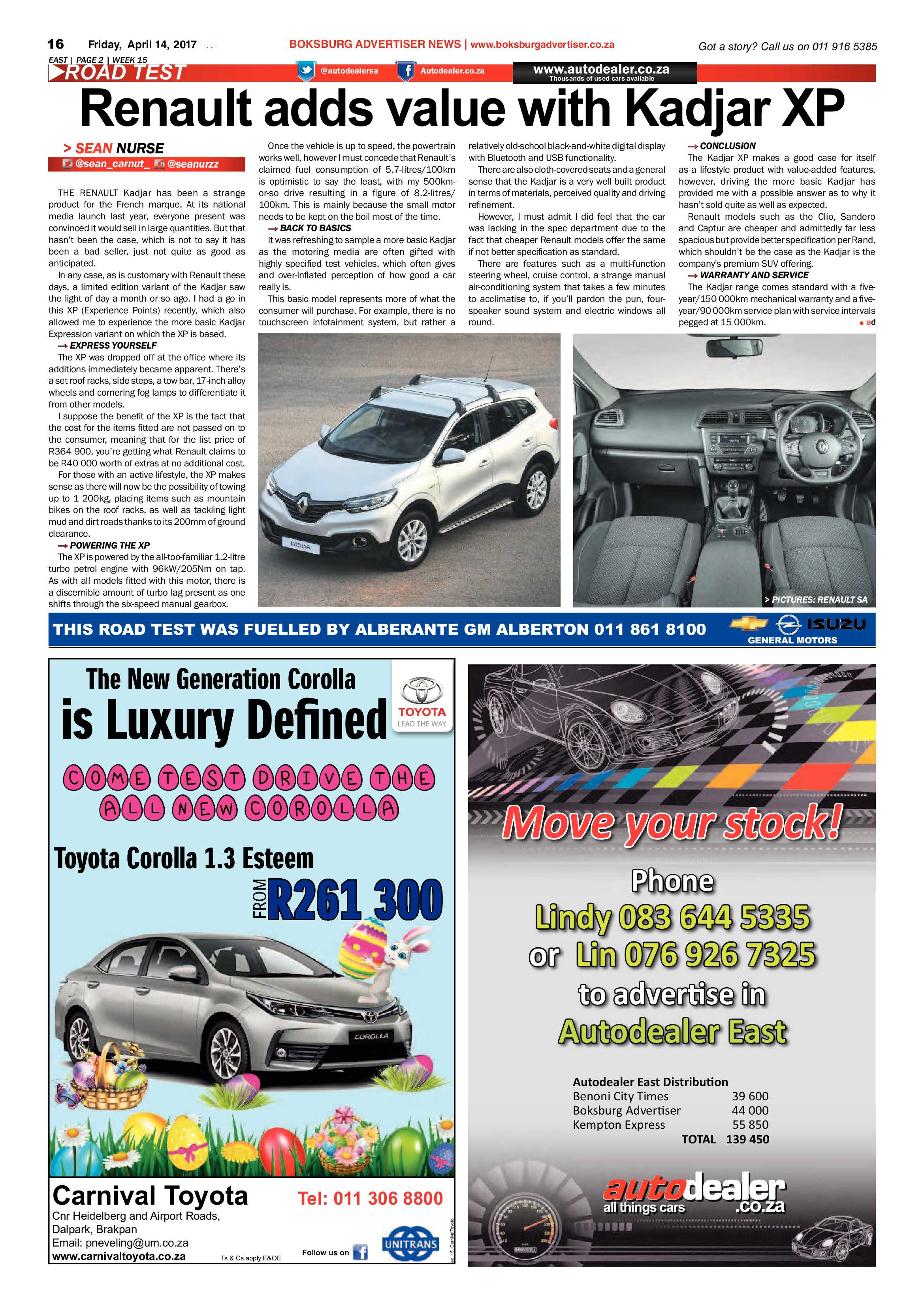 Boksburg Advertiser 11 April 2017 page 16