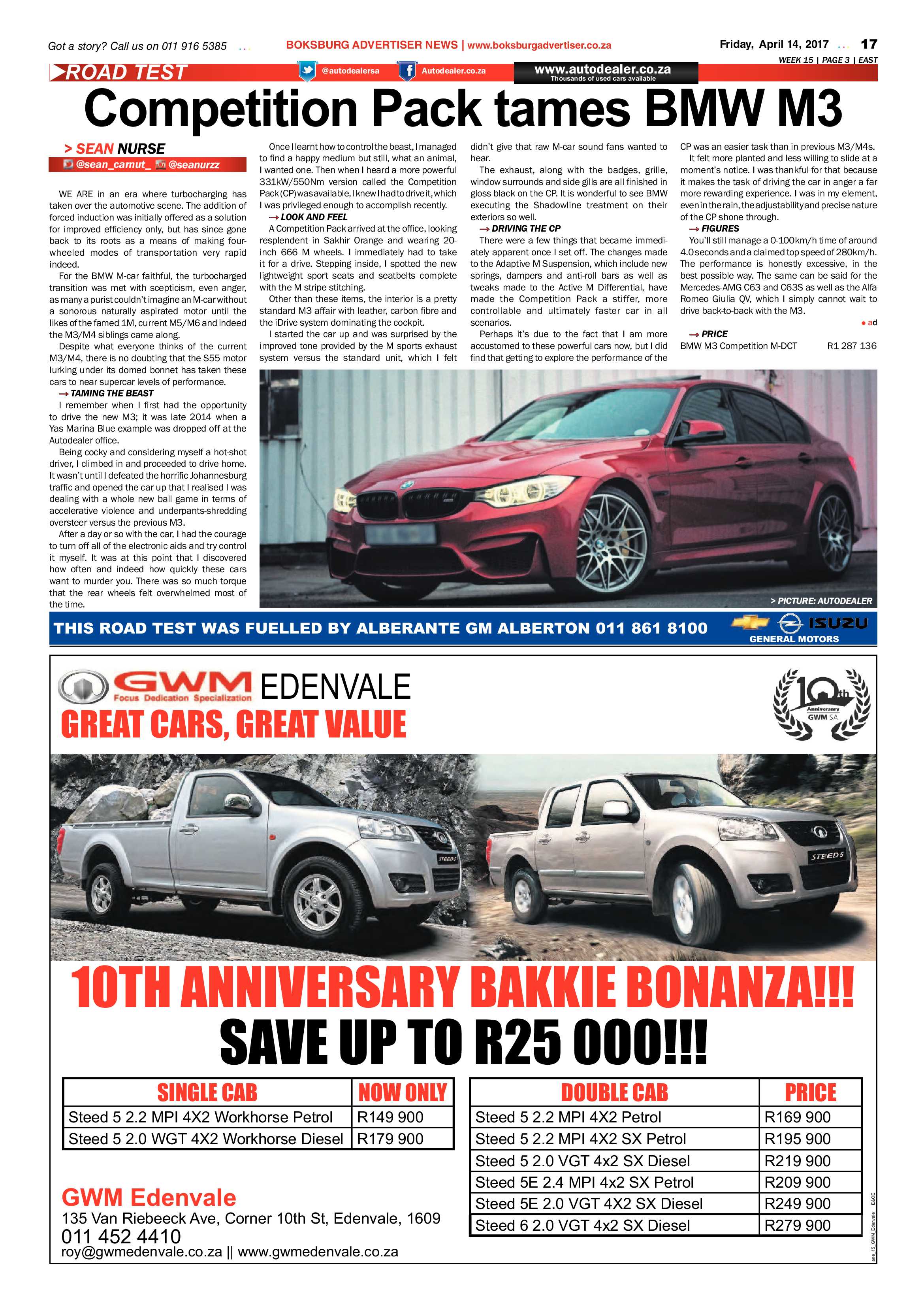 Boksburg Advertiser 11 April 2017 page 17