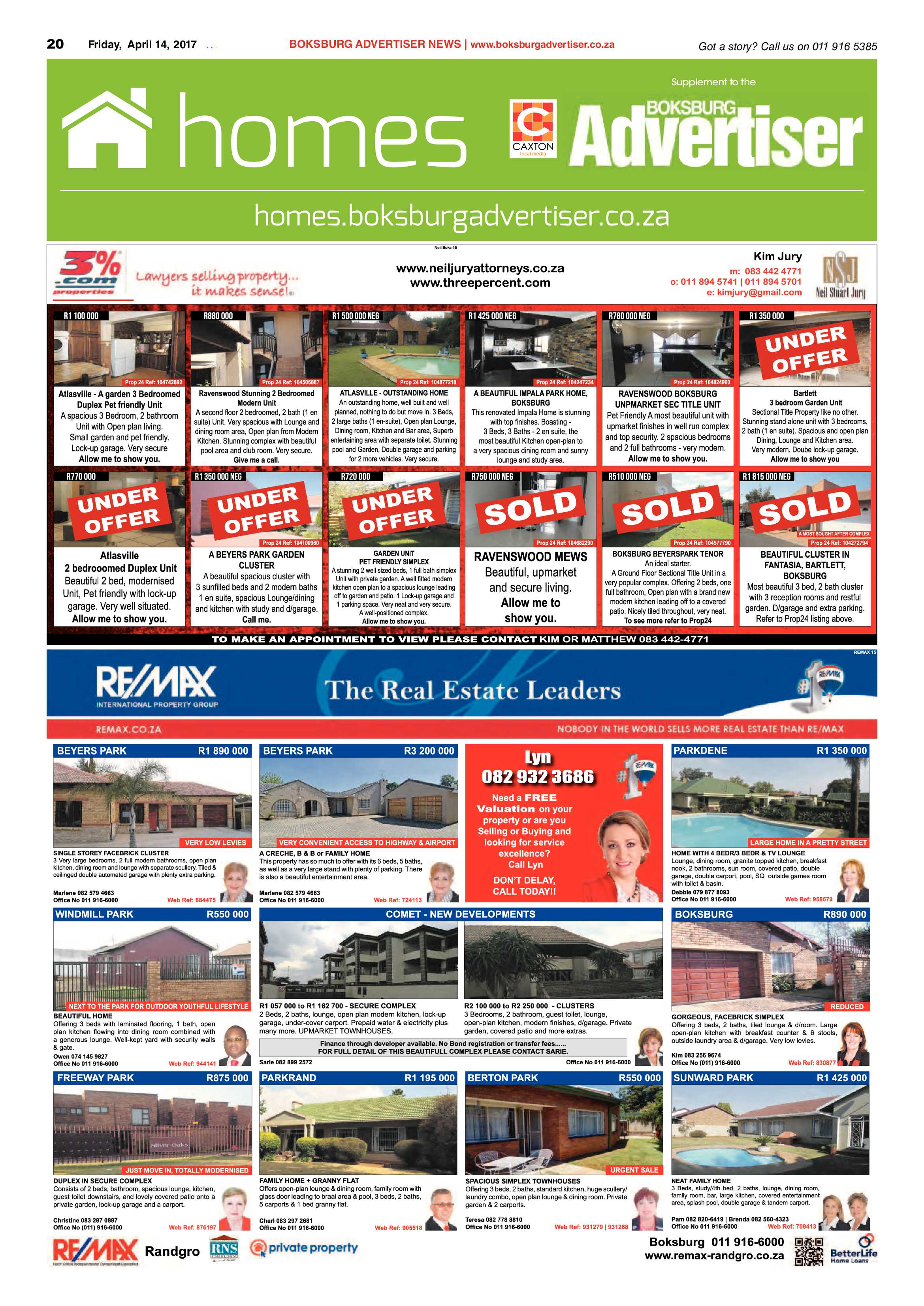 Boksburg Advertiser 11 April 2017 page 20