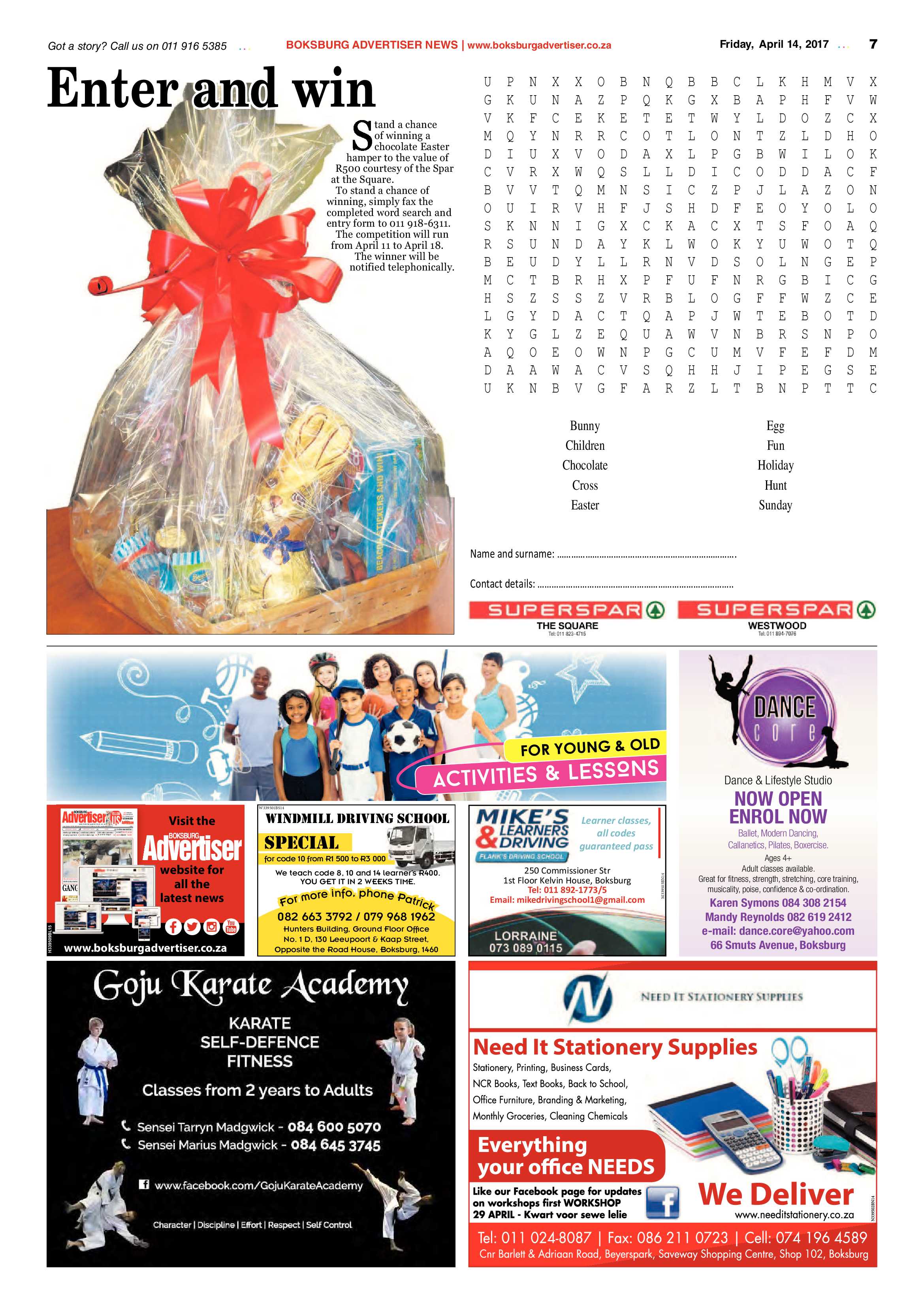 Boksburg Advertiser 11 April 2017 page 7
