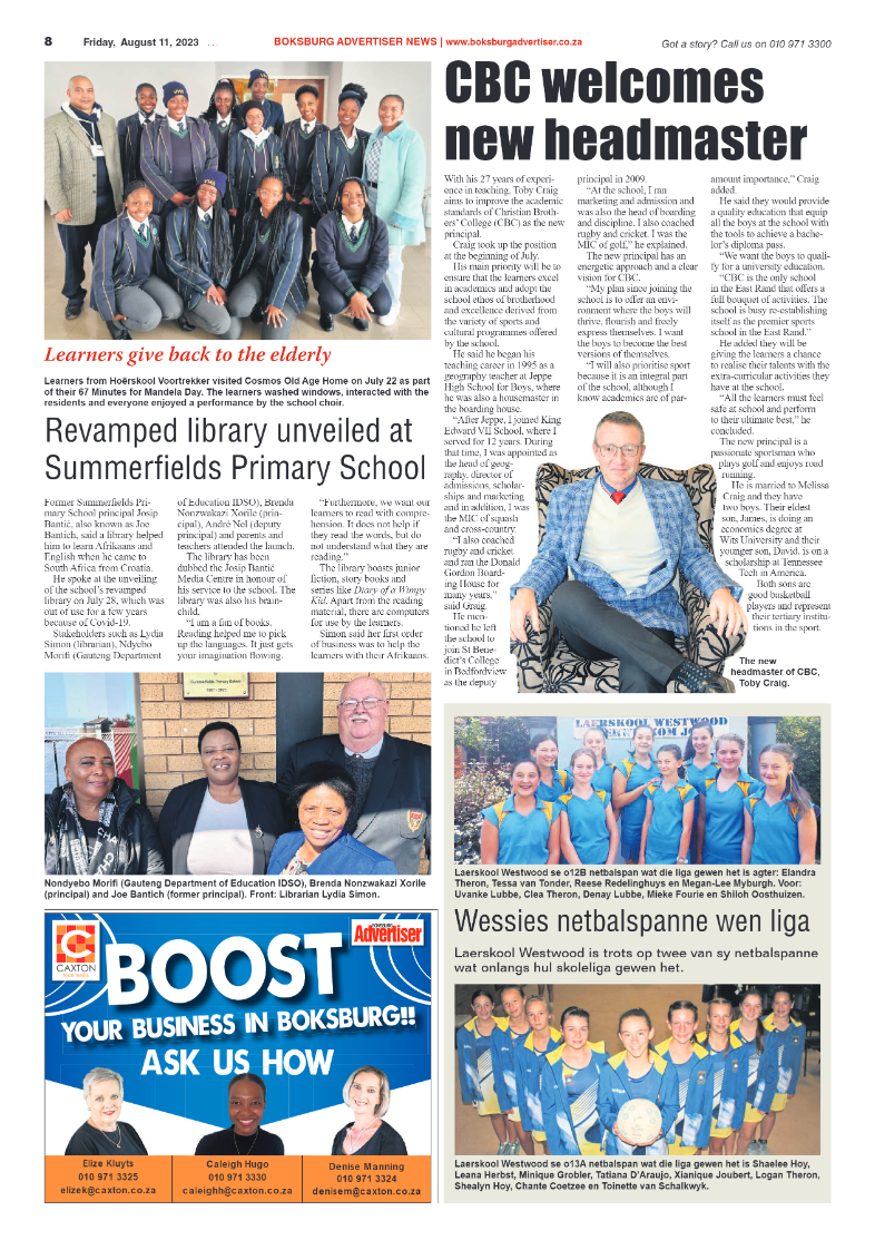 Boksburg Advertiser 11 August 2023 page 8