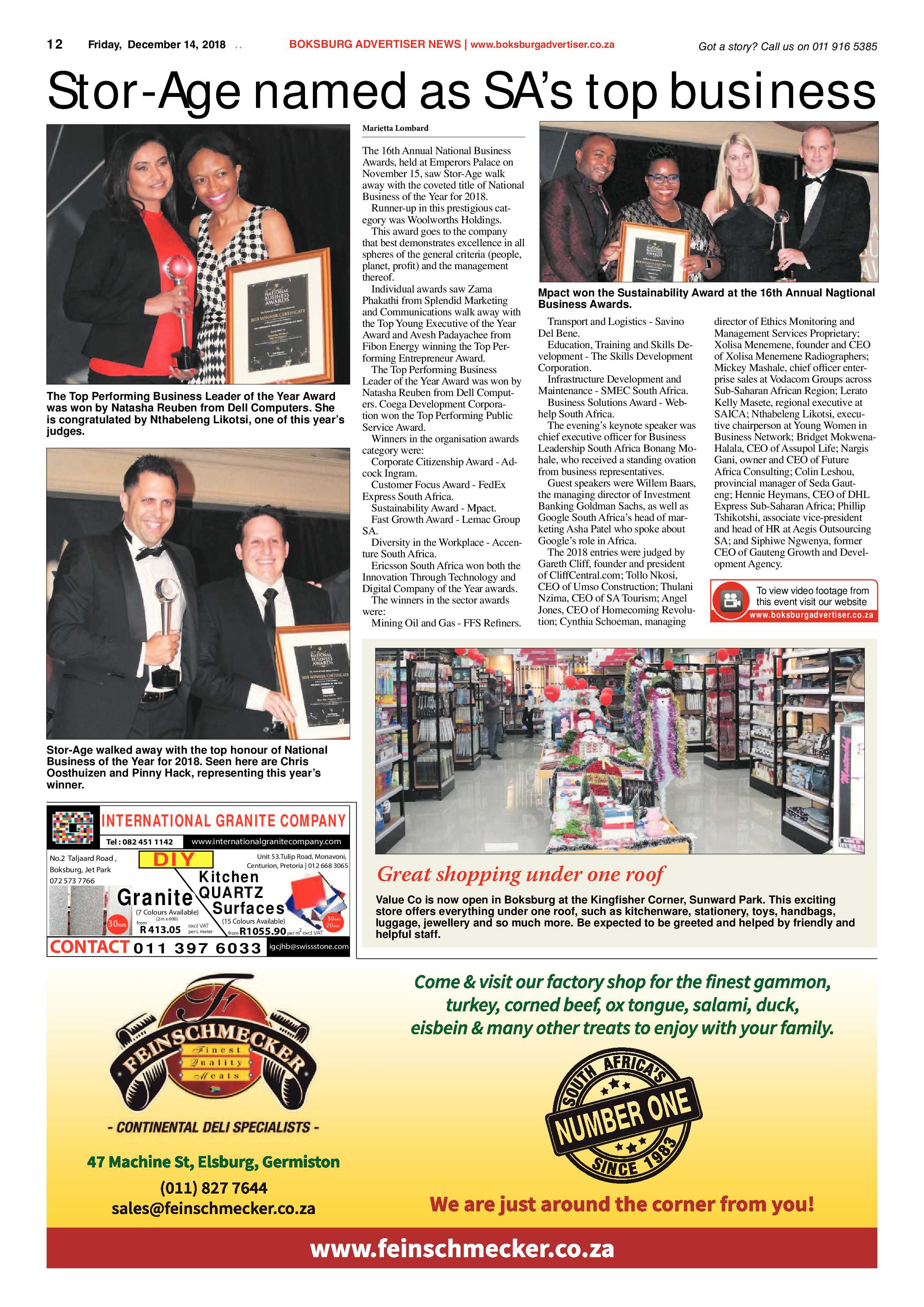 Boksburg Advertiser 11 December 2018 page 12