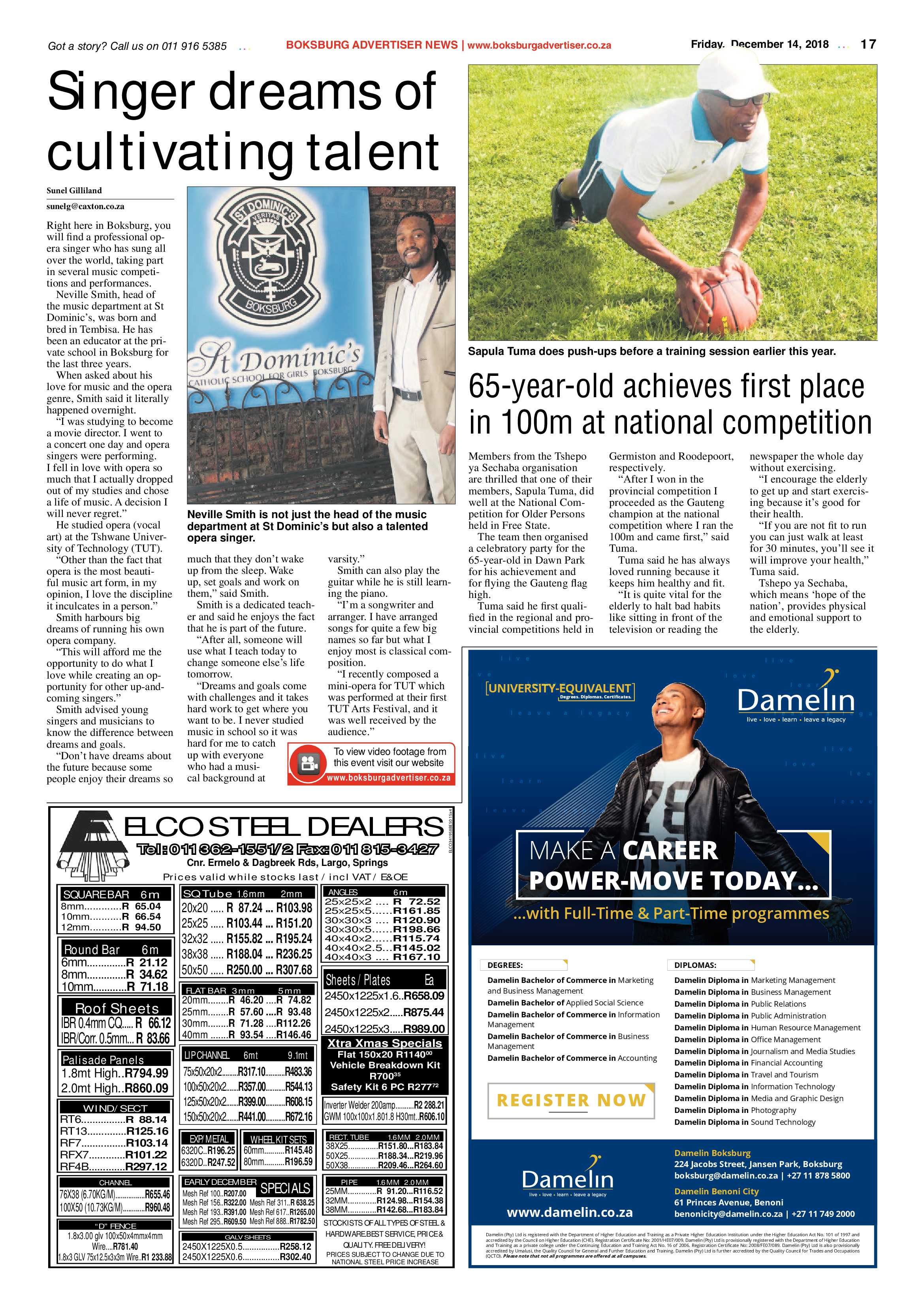 Boksburg Advertiser 11 December 2018 page 17