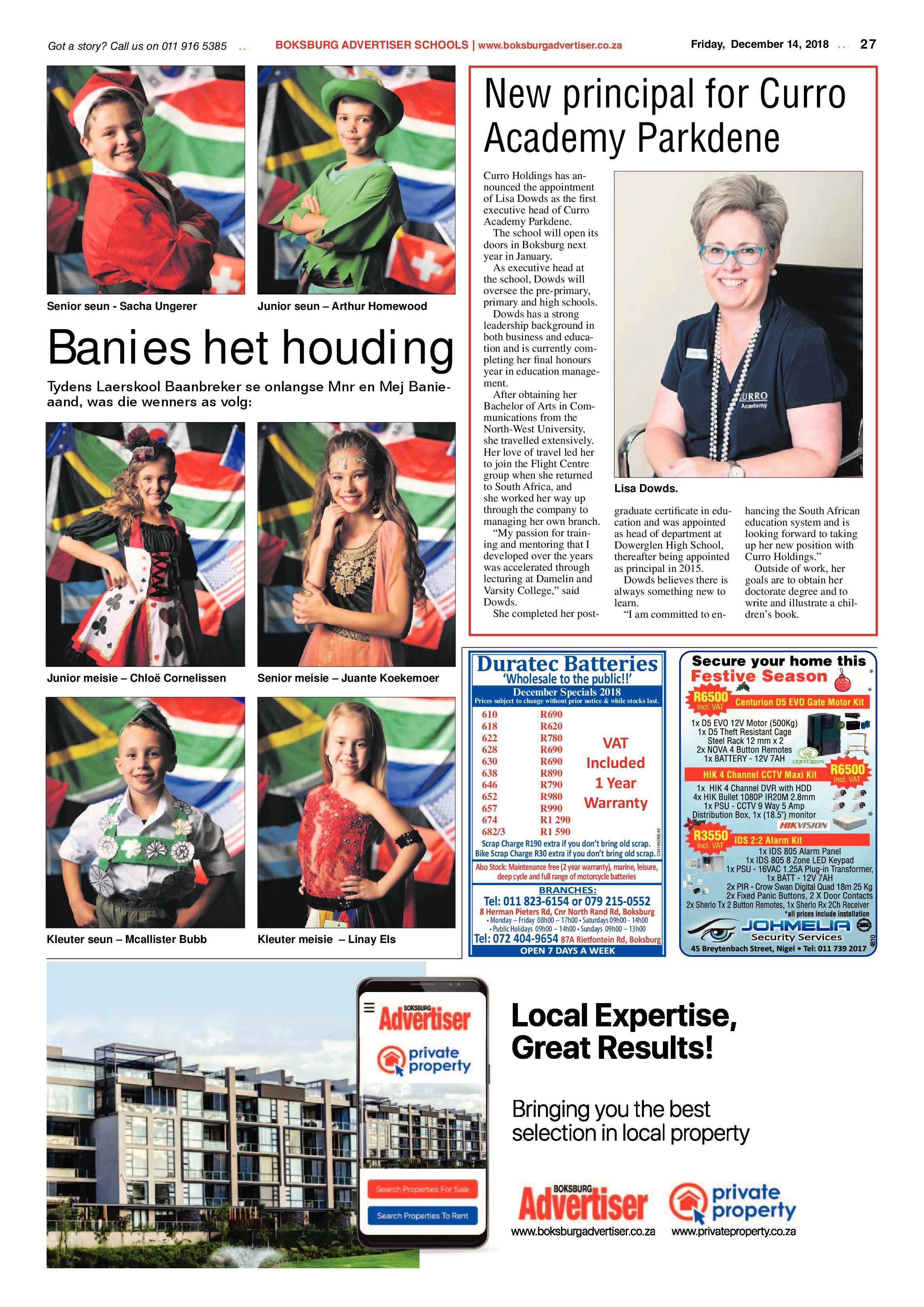 Boksburg Advertiser 11 December 2018 page 27