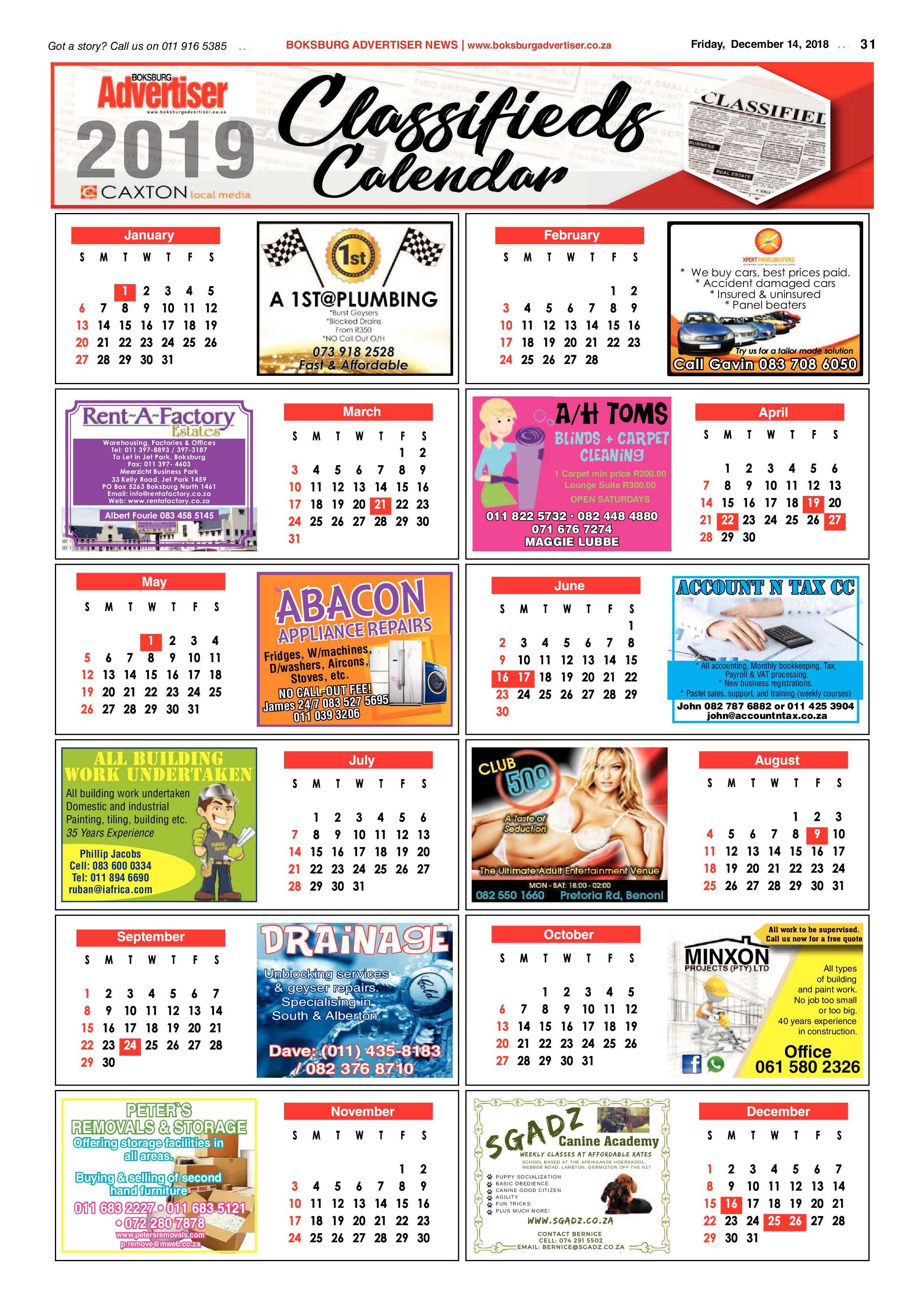 Boksburg Advertiser 11 December 2018 page 31
