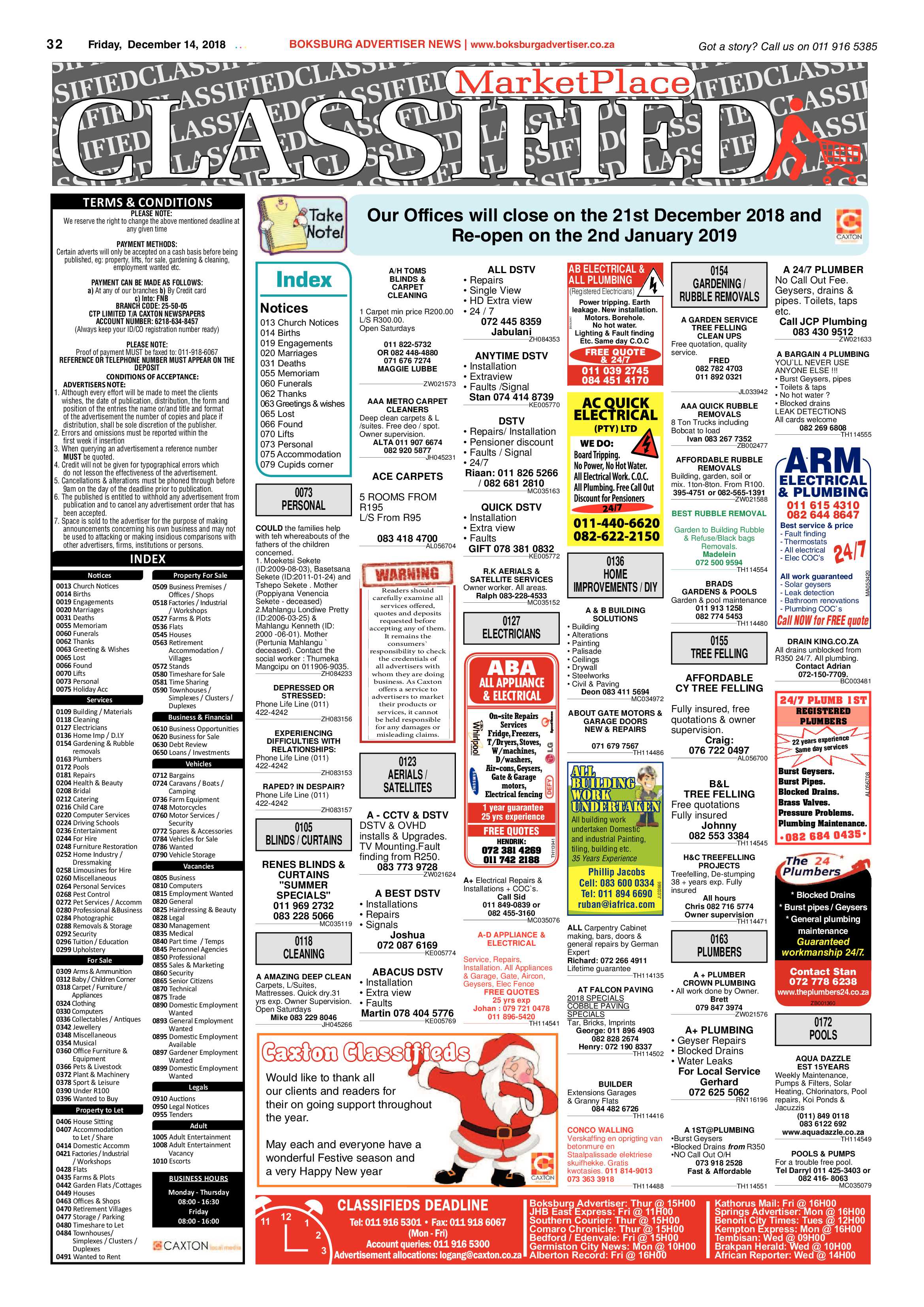 Boksburg Advertiser 11 December 2018 page 32