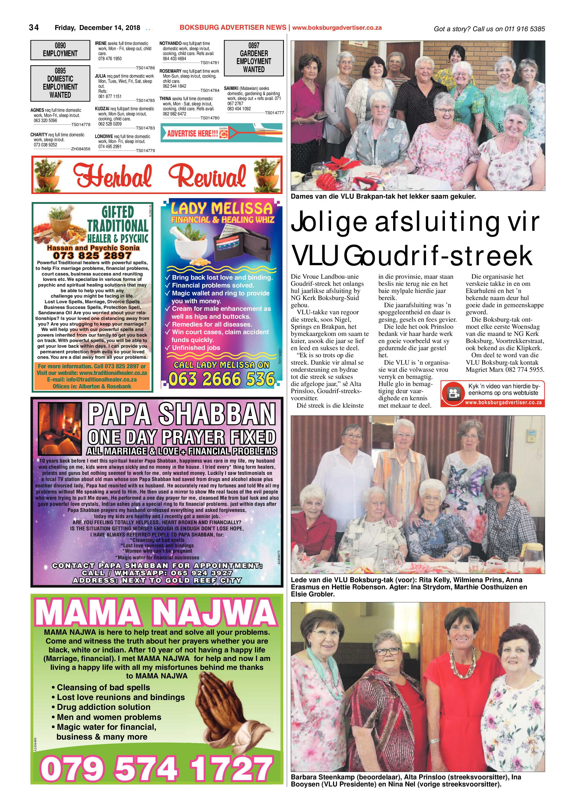 Boksburg Advertiser 11 December 2018 page 34