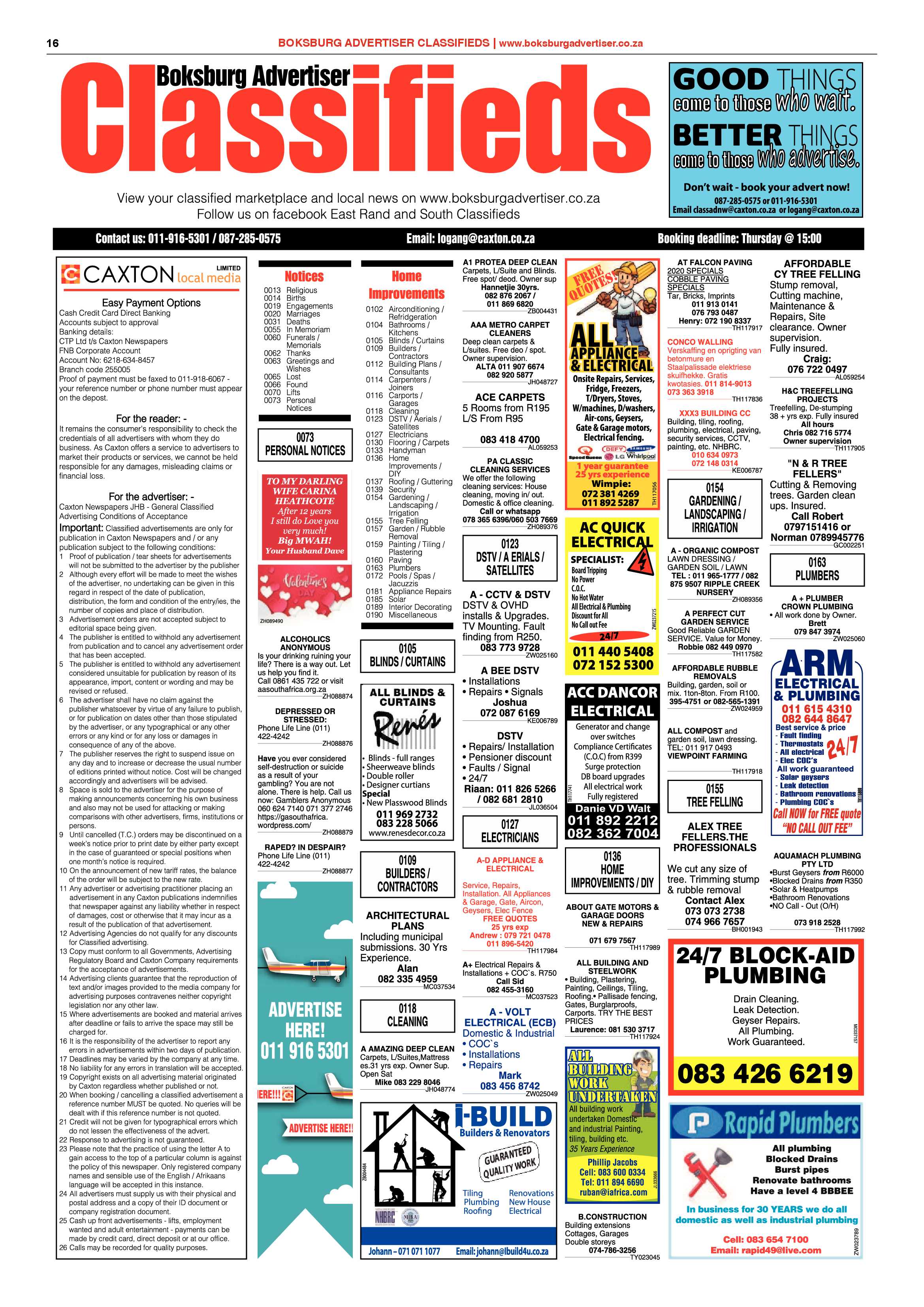 Boksburg Advertiser 11 February 2020 page 16