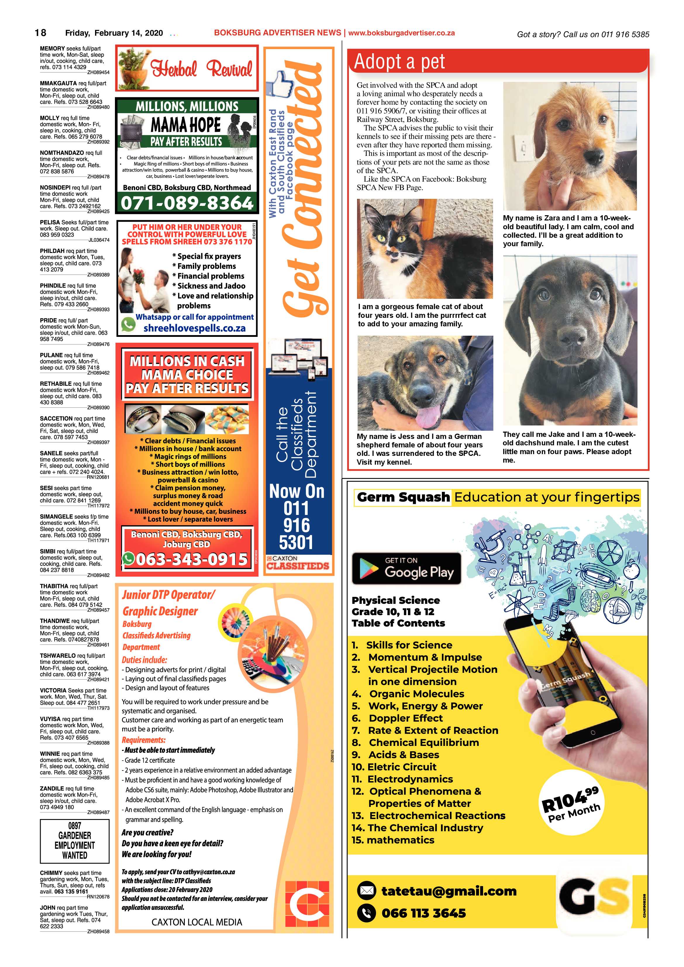 Boksburg Advertiser 11 February 2020 page 18