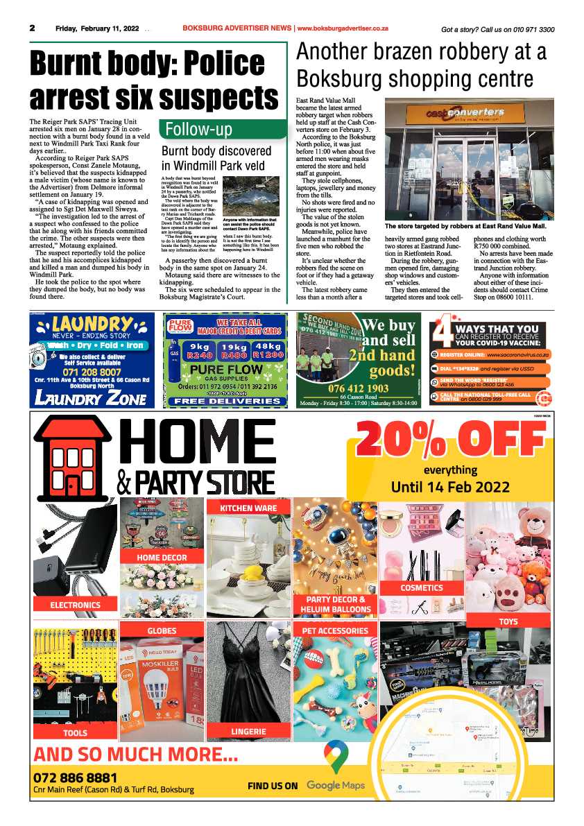 Boksburg Advertiser 11 February 2022 page 2