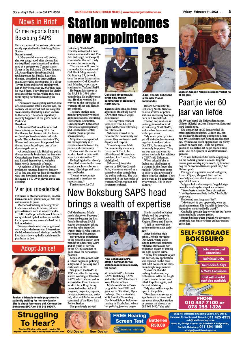 Boksburg Advertiser 11 February 2022 page 3